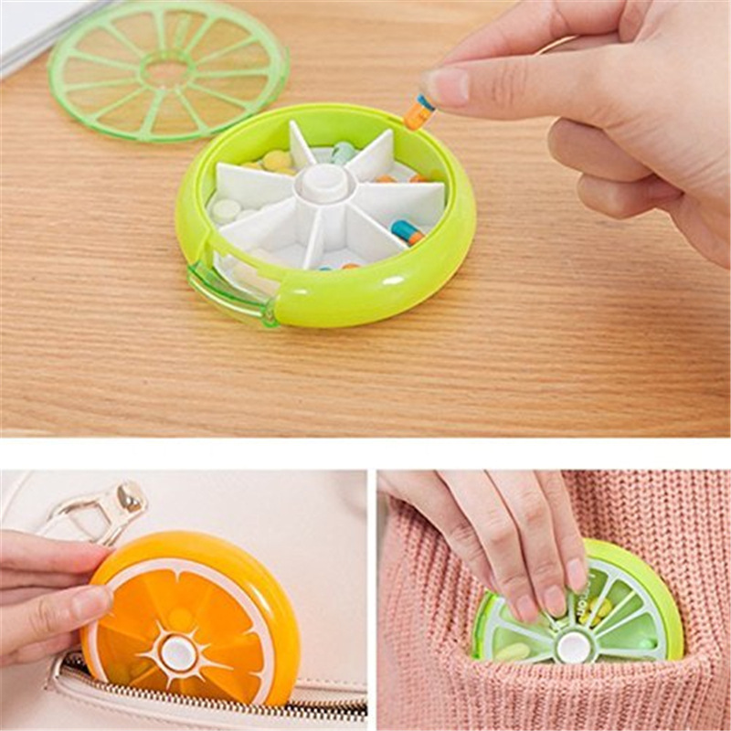 (Pink) Mini Pill Box Pocket Size Storage Box Mini Small Portable Organizer Travel Vitamin Storage Tablet 7 Days 7 Grids Pills Medicine Cases Container Fish Oils