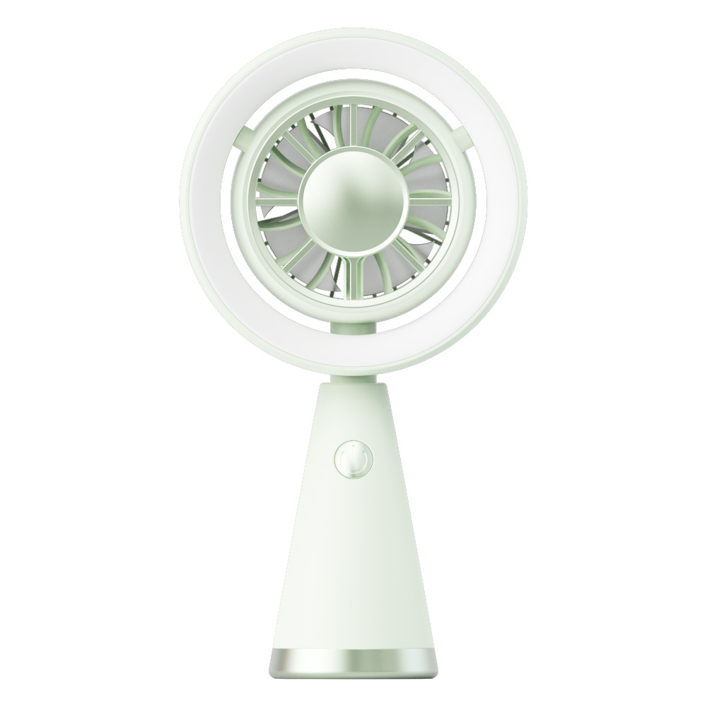 (Green) Cute Light Portable Handheld Mini Fan Compact Design Lightweight Build Desktop Cooling Fan Stable Operation ﻿