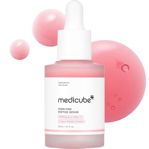 Medicube PDRN Pink Peptide Skin Tone Skincare Face Serum 30ml - Salmon PDRN anti-aging Elasticity Brightening Hypoallergenic