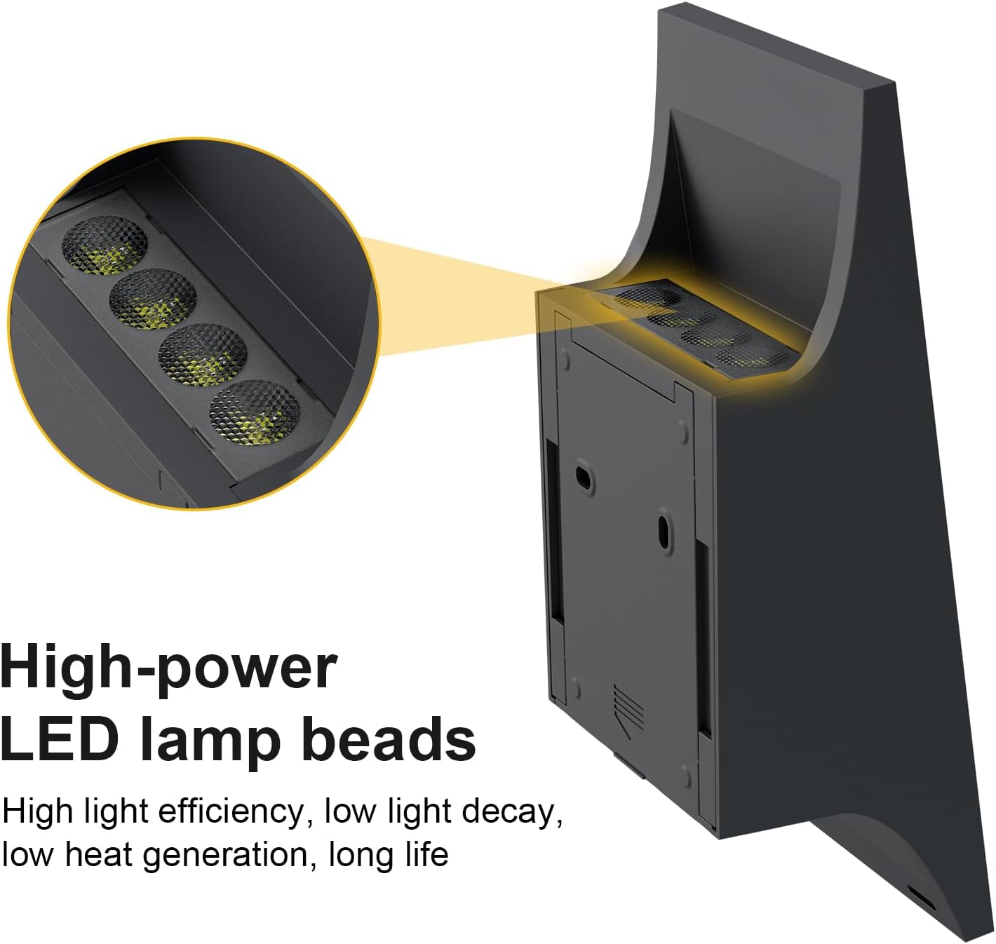 Solar Outdoor Lights 3000K 700LM Solar Wall Lights Outdoor Up and Down Dimmable Solar Sconce Lights IP65 Waterproof Outdoor Solar Lights for Yard Patio Garage 