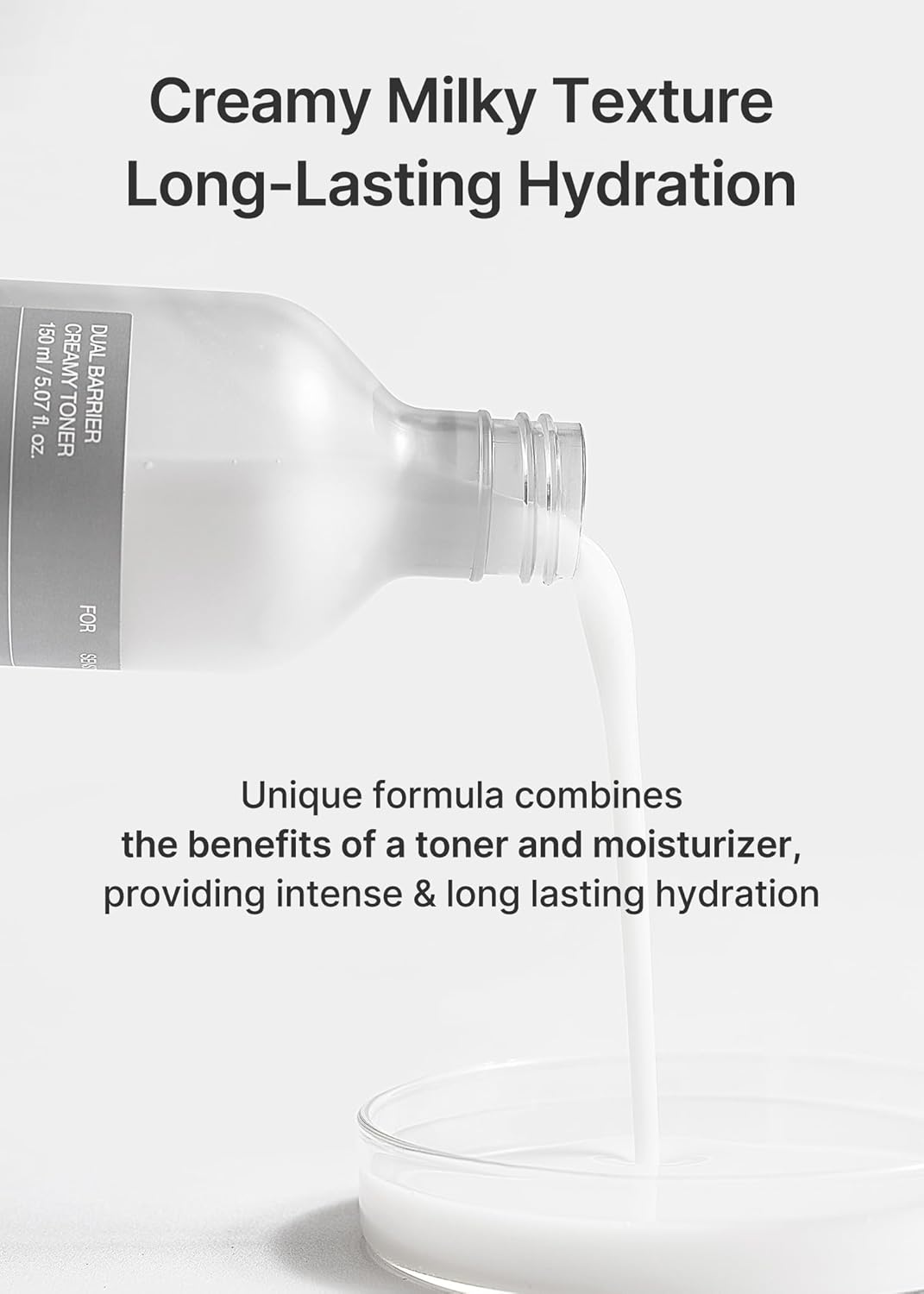 celimax Dual Barrier Creamy Toner with Ceramides Peptide Oil Alcohol Free Facial Astringent Hydrating Calming Soothing Non Irritating 150Ml