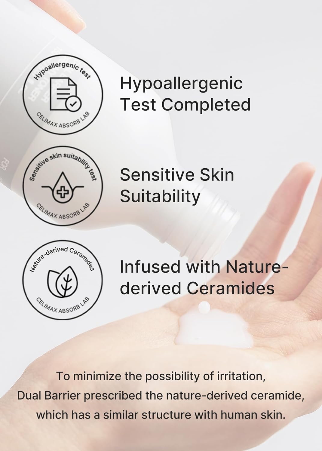 celimax Dual Barrier Creamy Toner with Ceramides Peptide Oil Alcohol Free Facial Astringent Hydrating Calming Soothing Non Irritating 150Ml
