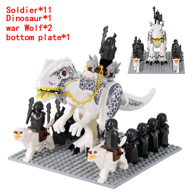 (Soldiers B) Medieval Mini Figures Orc Soldiers Raider Vargr Wolf Elephant Mount Knights Building Blocks Bricks Toys for Children Gifts