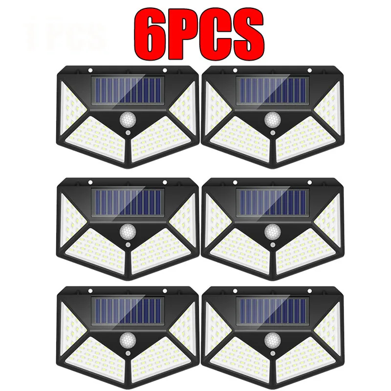(1 PCS) New Upgrade Solar Street Light Outdoor Solar Wall Lamp PIR Motion Sensor Powered Sunlight for Garden Courtyard
