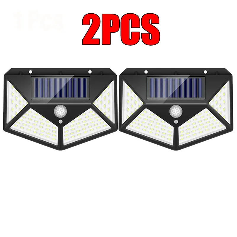 (1 PCS) New Upgrade Solar Street Light Outdoor Solar Wall Lamp PIR Motion Sensor Powered Sunlight for Garden Courtyard