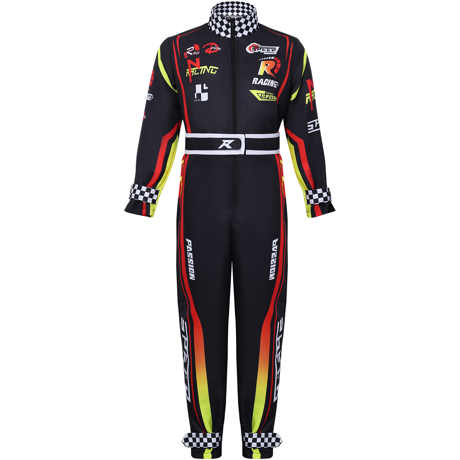 (150CM) Kids Summer Racing Suit Outdoor Go Kart Costume Breathable ATV Race Jumpsuit for Motocross Performance