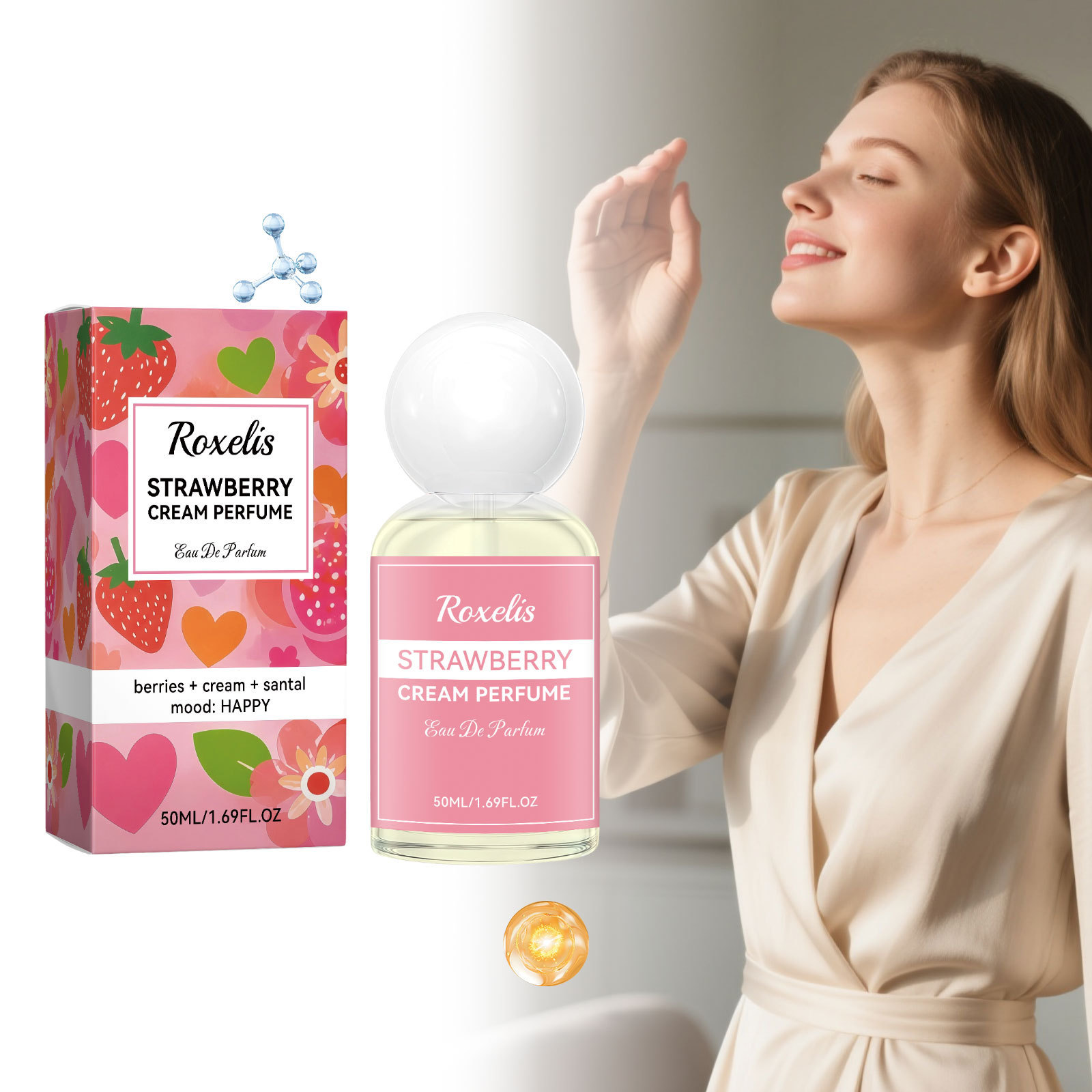 Strawberry Cream Perfume For Daily Wear Fresh Sweet Scent And Portable Fragrance Mist