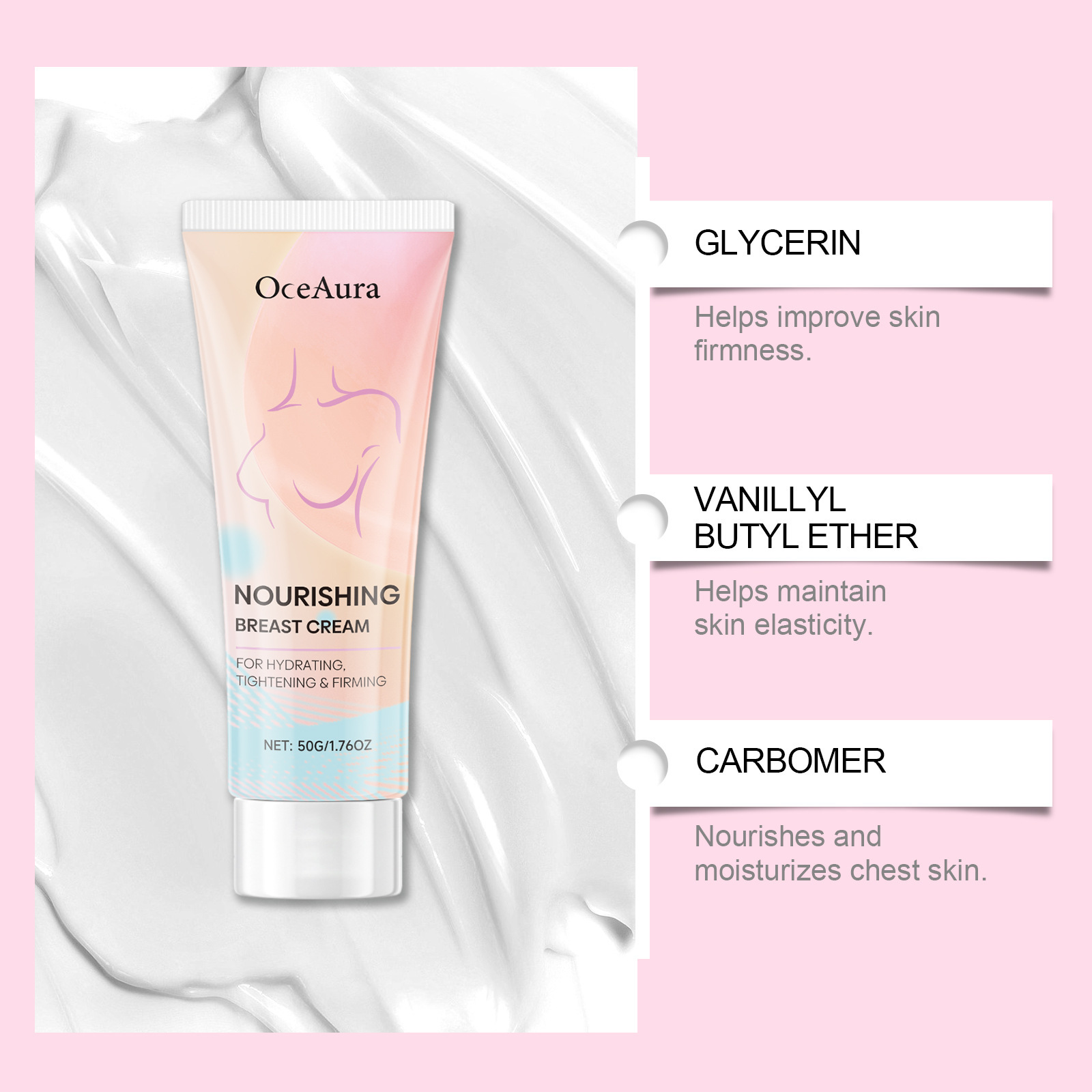 Chest Firming And Plumping Cream For Smoothing Nourishing And Daily Moisturizing Breast Skin Care Treatment