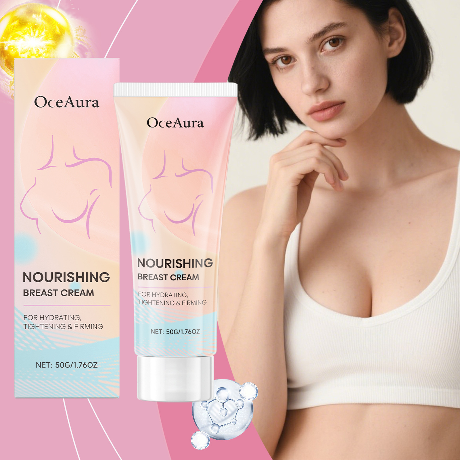 Chest Firming And Plumping Cream For Smoothing Nourishing And Daily Moisturizing Breast Skin Care Treatment