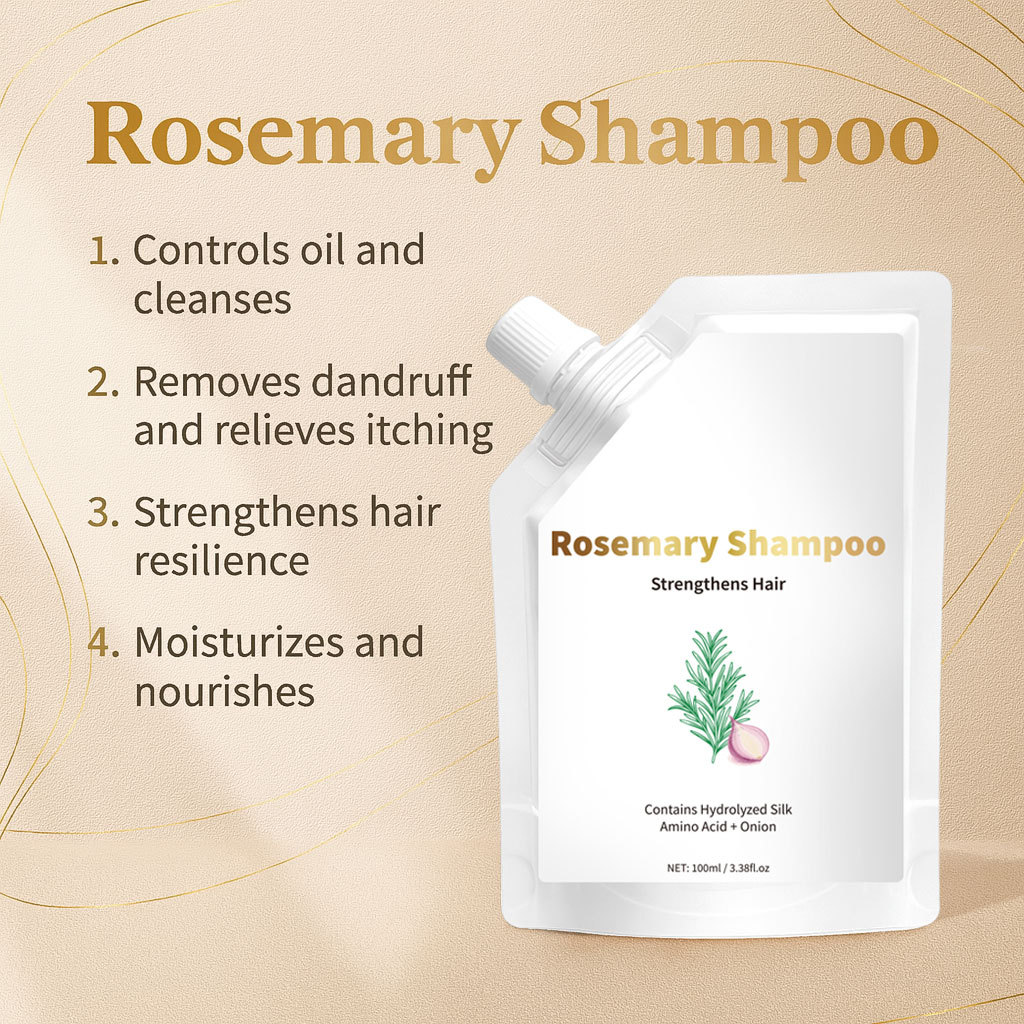 Rosemary Onion Shampoo Deep Cleansing Oil Control Scalp Soothing Refreshing Daily Hair Wash Treatment