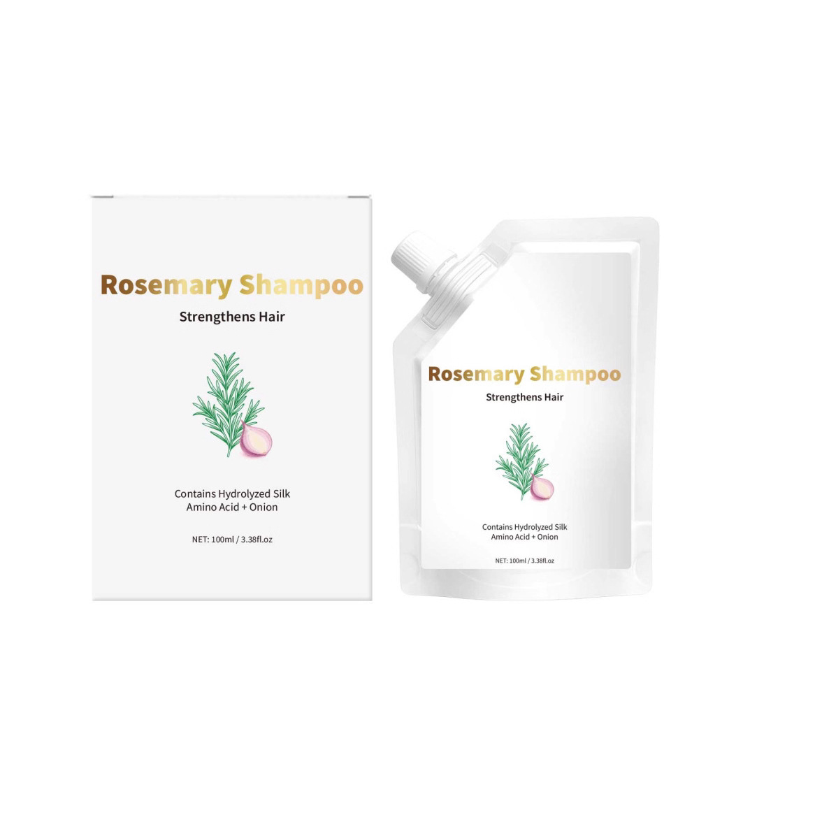 Rosemary Onion Shampoo Deep Cleansing Oil Control Scalp Soothing Refreshing Daily Hair Wash Treatment