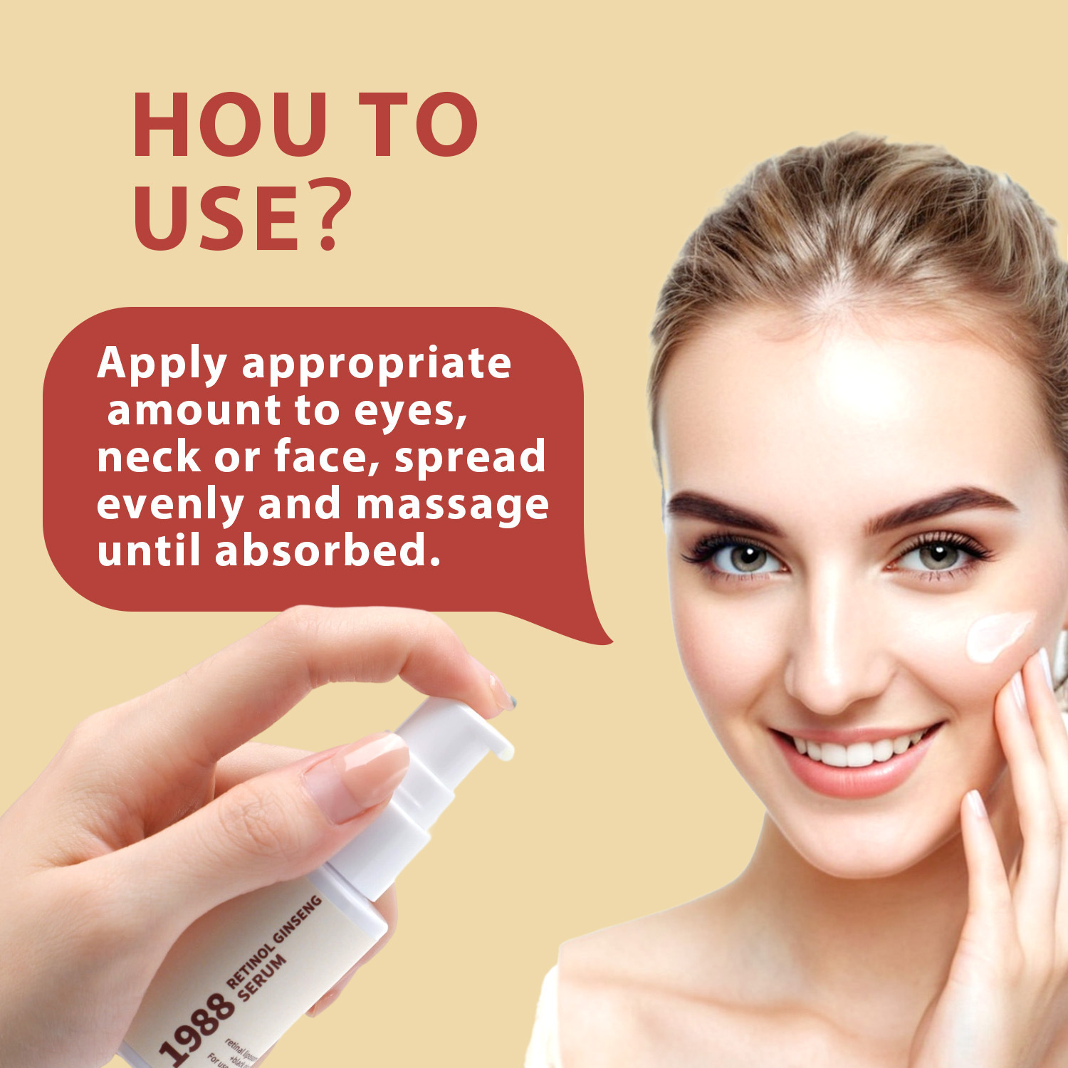 Retinol Ginseng Revitalizing Serum Anti Aging Wrinkle Smoothing Brightening Daily Face Care Treatment 30ml