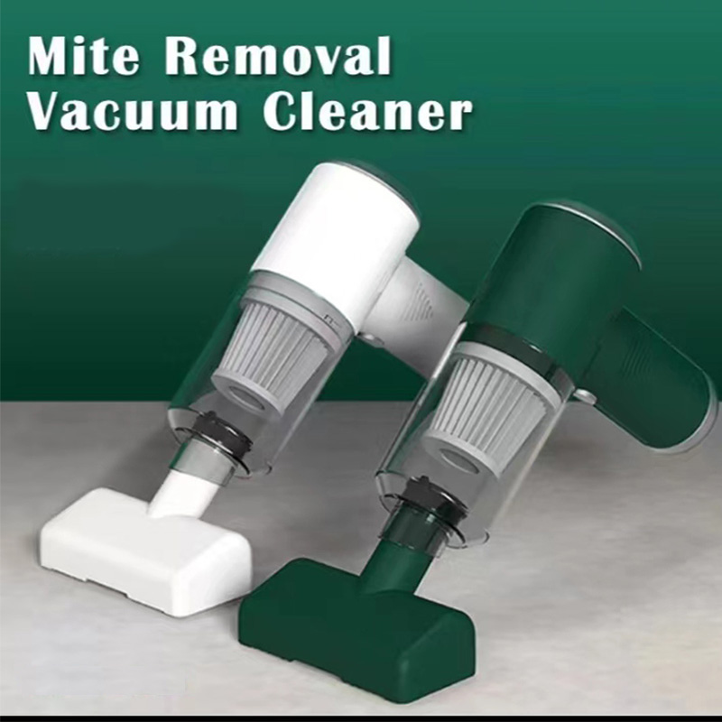 (Green) Vacuum Cleaners Vacuum Mite Remover Uv Light Cordless Handheld Cleaner For Home Mattresses Clothes Sofa Bed Pillows Clean Dust