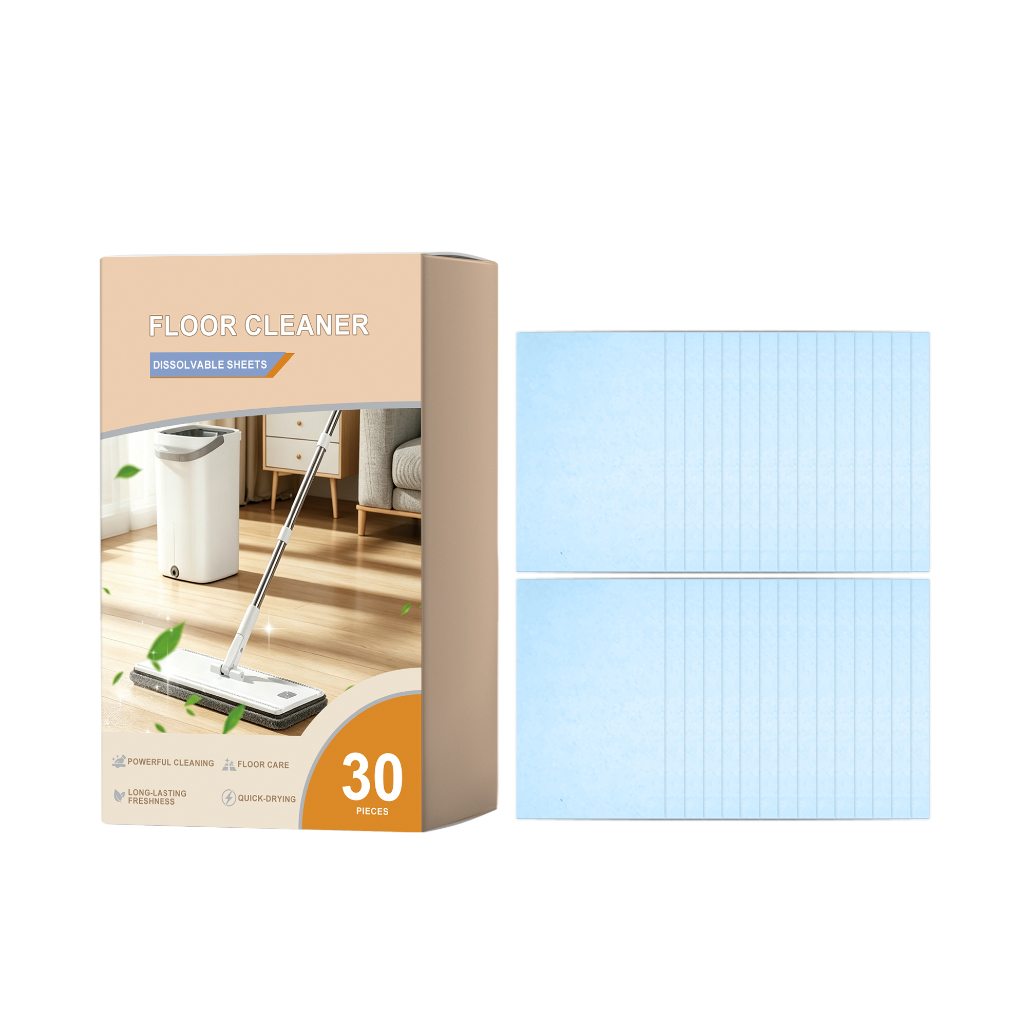 Floor Cleaning Tablets Daily Remove Ground Dirt Stains Polish Bright Multi Function Household Ground Surfaces