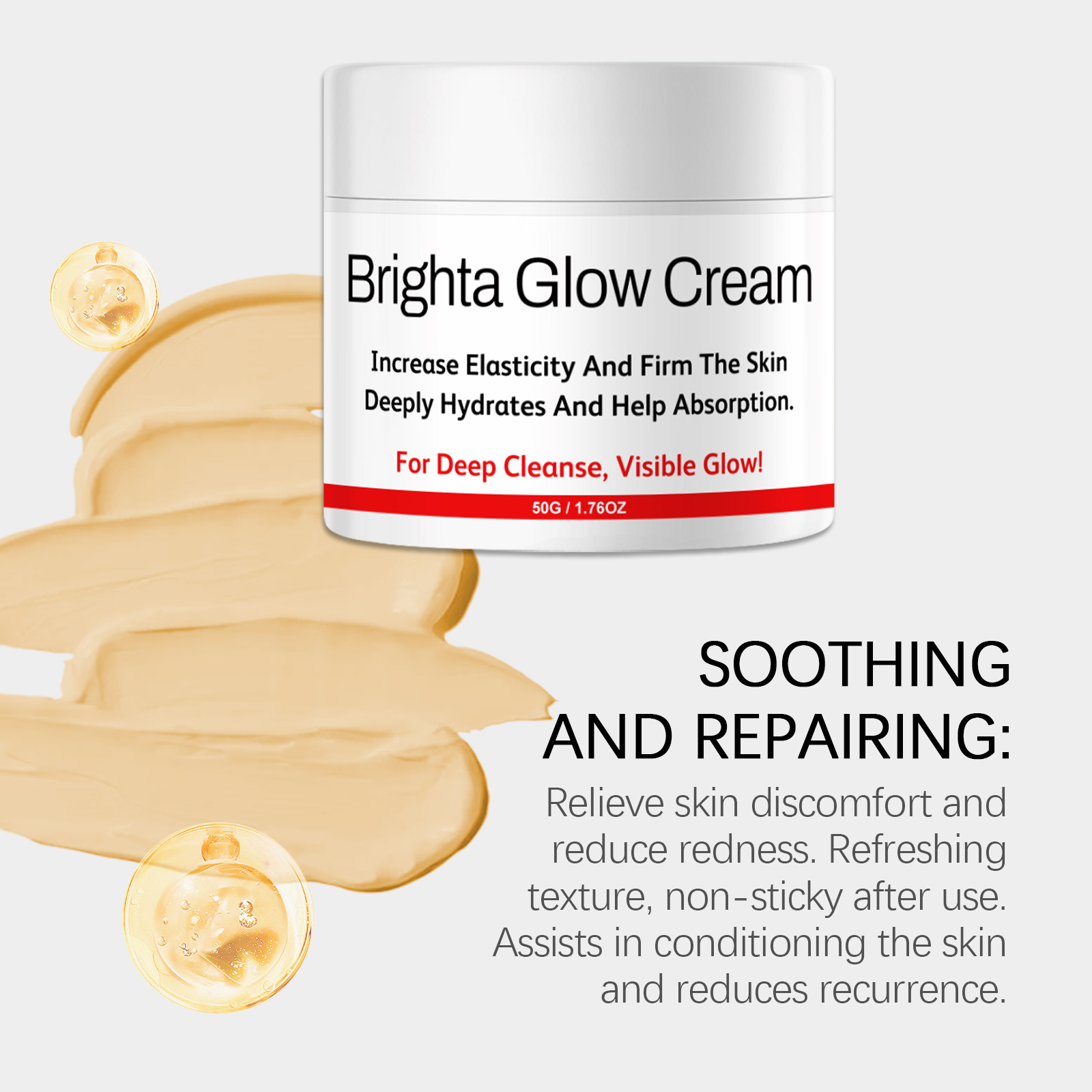 Skin Brightening Cream Soft Nourishing Hydrating Elastic Delicate Smooth Facial Care Lotion Gentle Protect Moisturizing Tender Silky