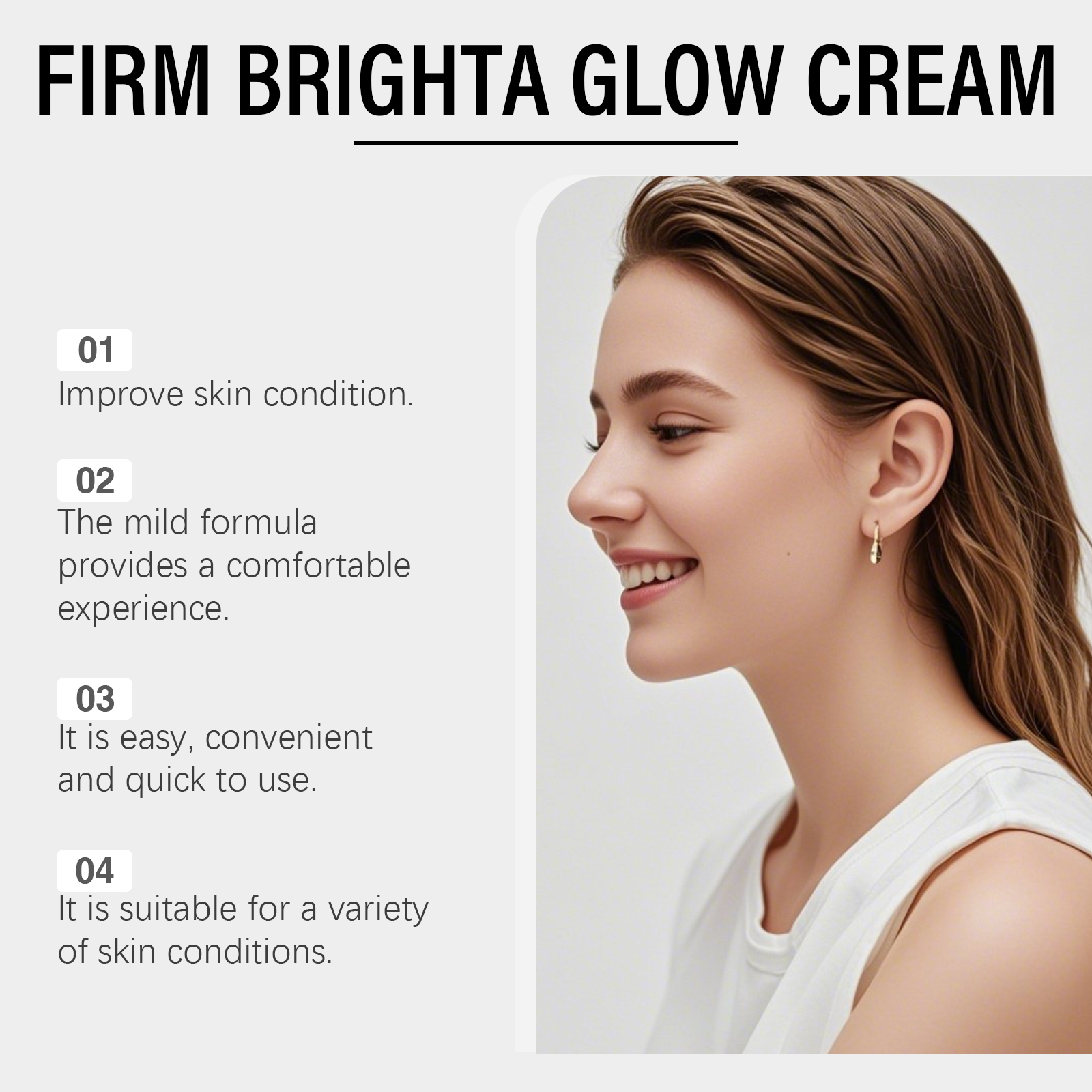Skin Brightening Cream Soft Nourishing Hydrating Elastic Delicate Smooth Facial Care Lotion Gentle Protect Moisturizing Tender Silky