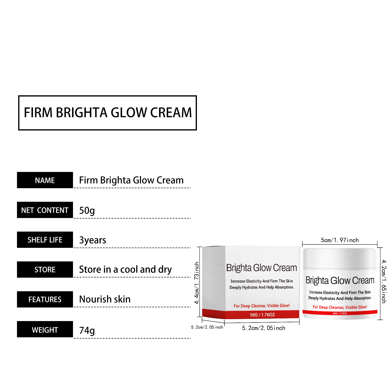 Skin Brightening Cream Soft Nourishing Hydrating Elastic Delicate Smooth Facial Care Lotion Gentle Protect Moisturizing Tender Silky