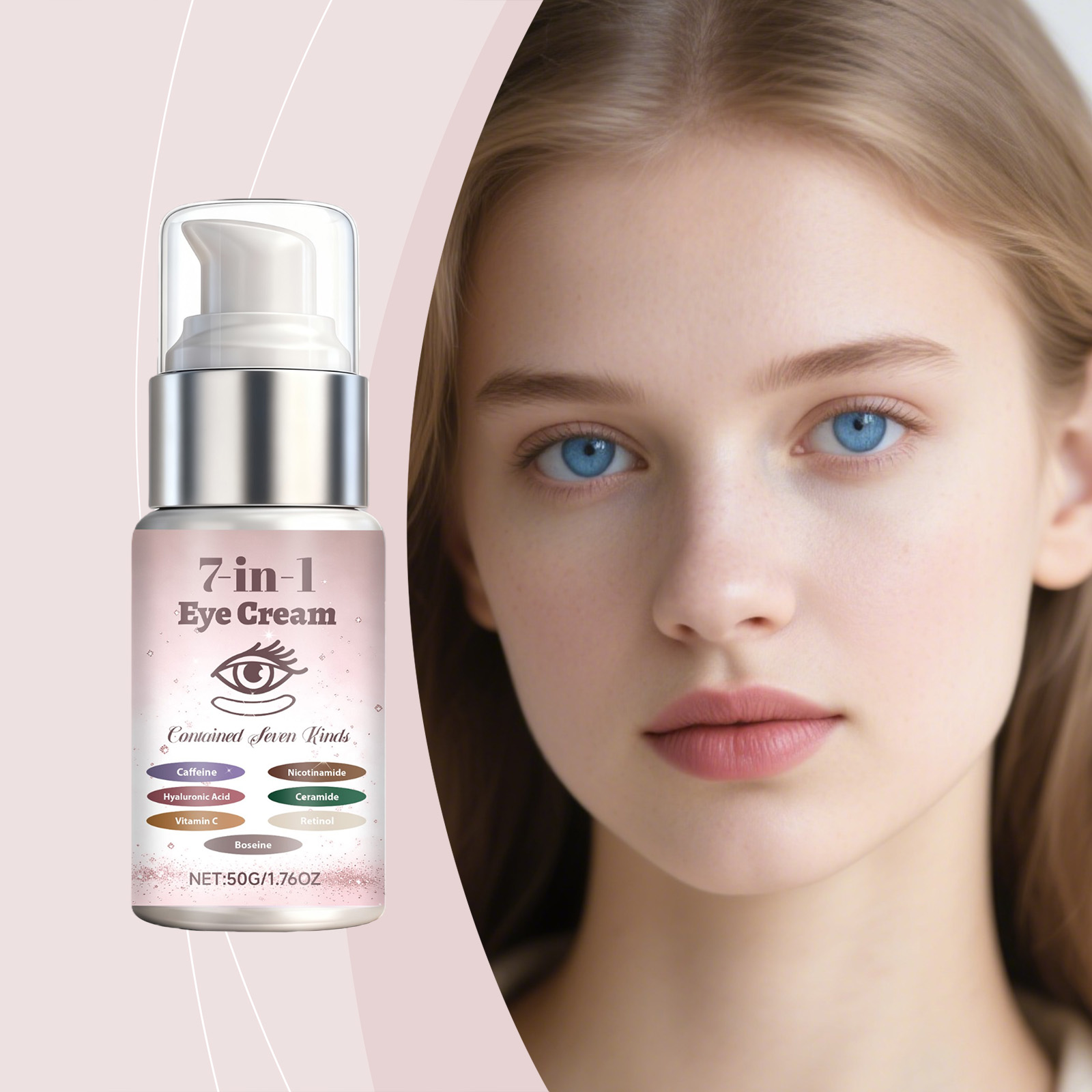 Seven In One Care Eye Cream Gentle Protect Lift Saggy Skin Moist Soft Non Sticky Daily Wear Eye Care