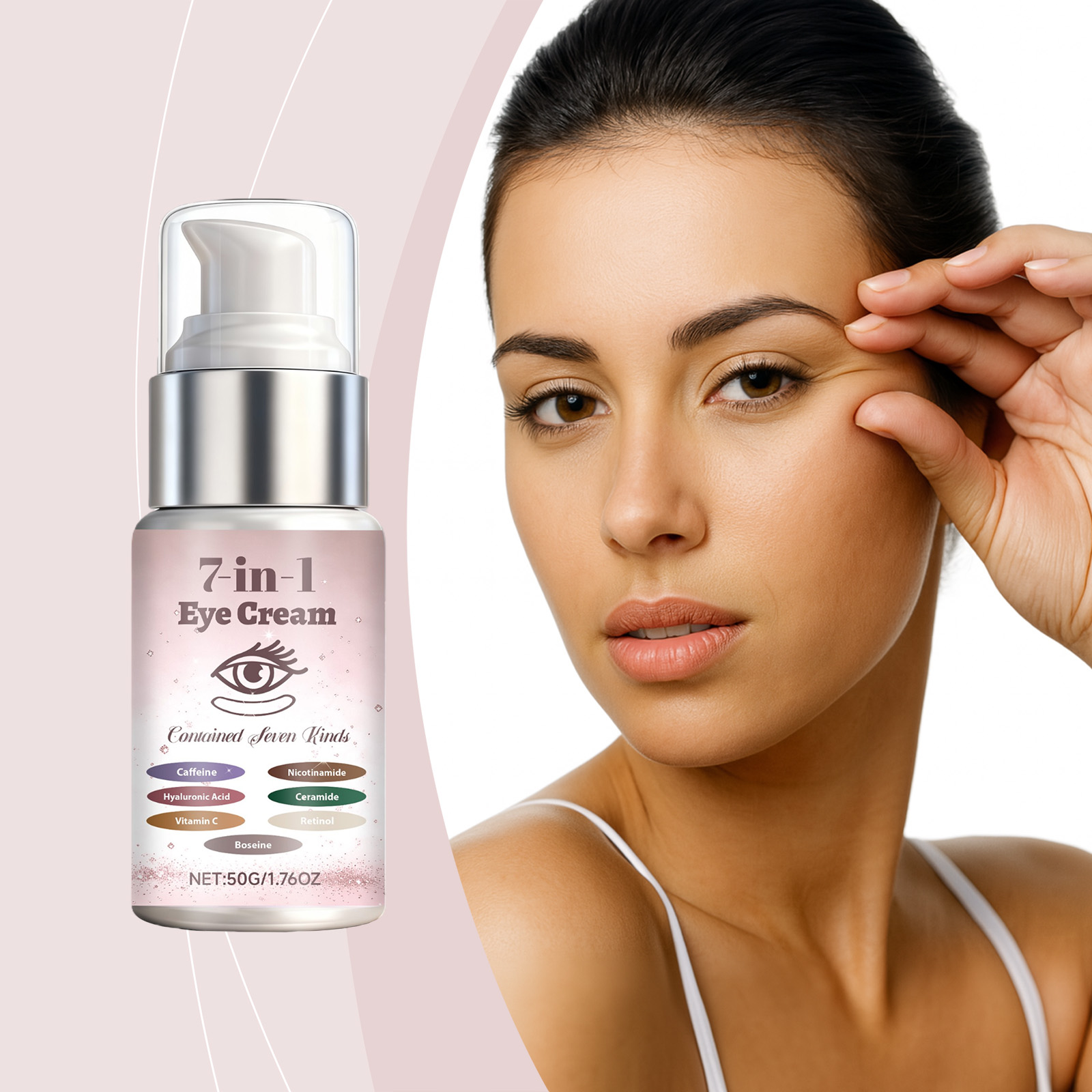 Seven In One Care Eye Cream Gentle Protect Lift Saggy Skin Moist Soft Non Sticky Daily Wear Eye Care