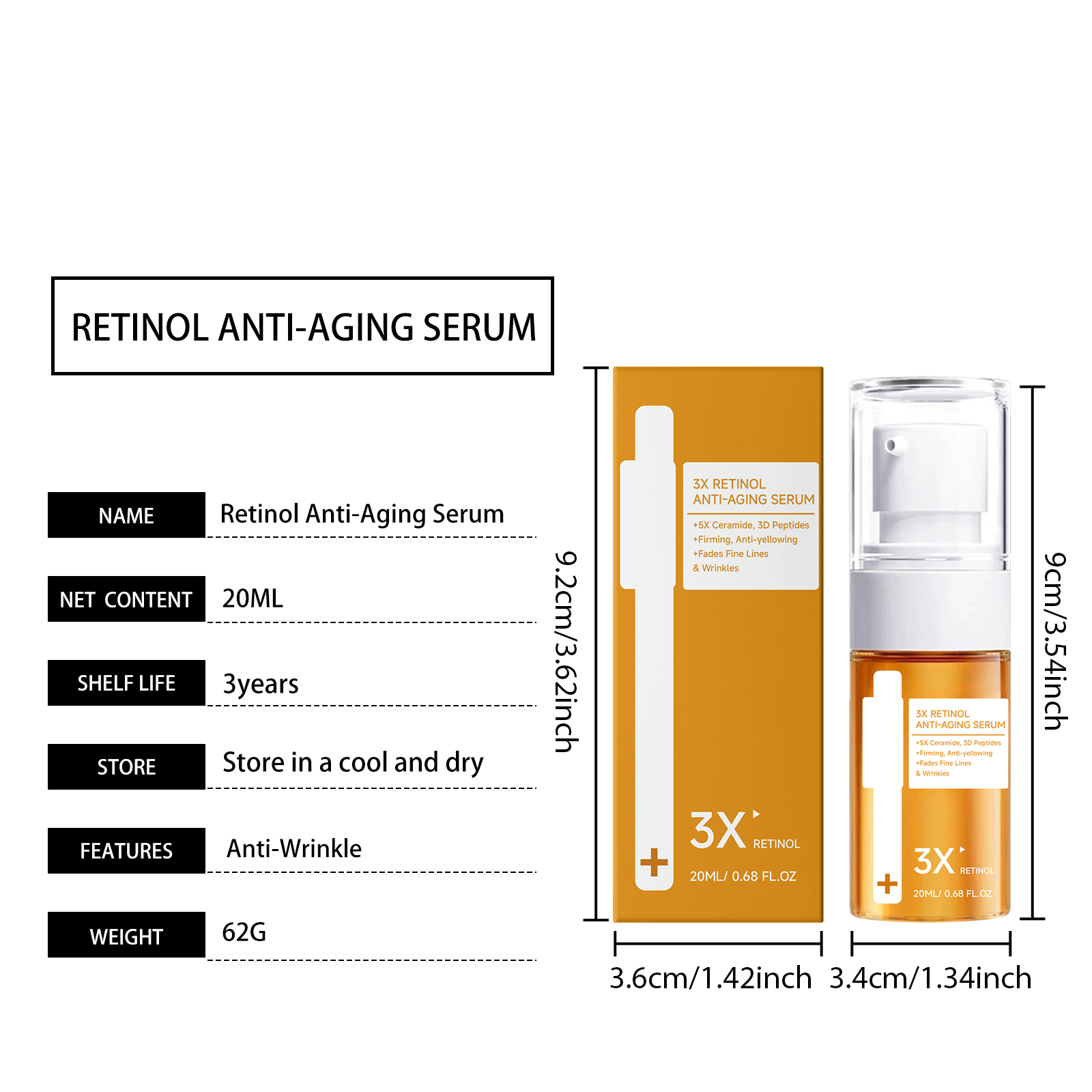 Retinol Essence Liquid Moist Silky Soft Hydrating Fast Absorb Bright Mild Daily Care Facial Skin