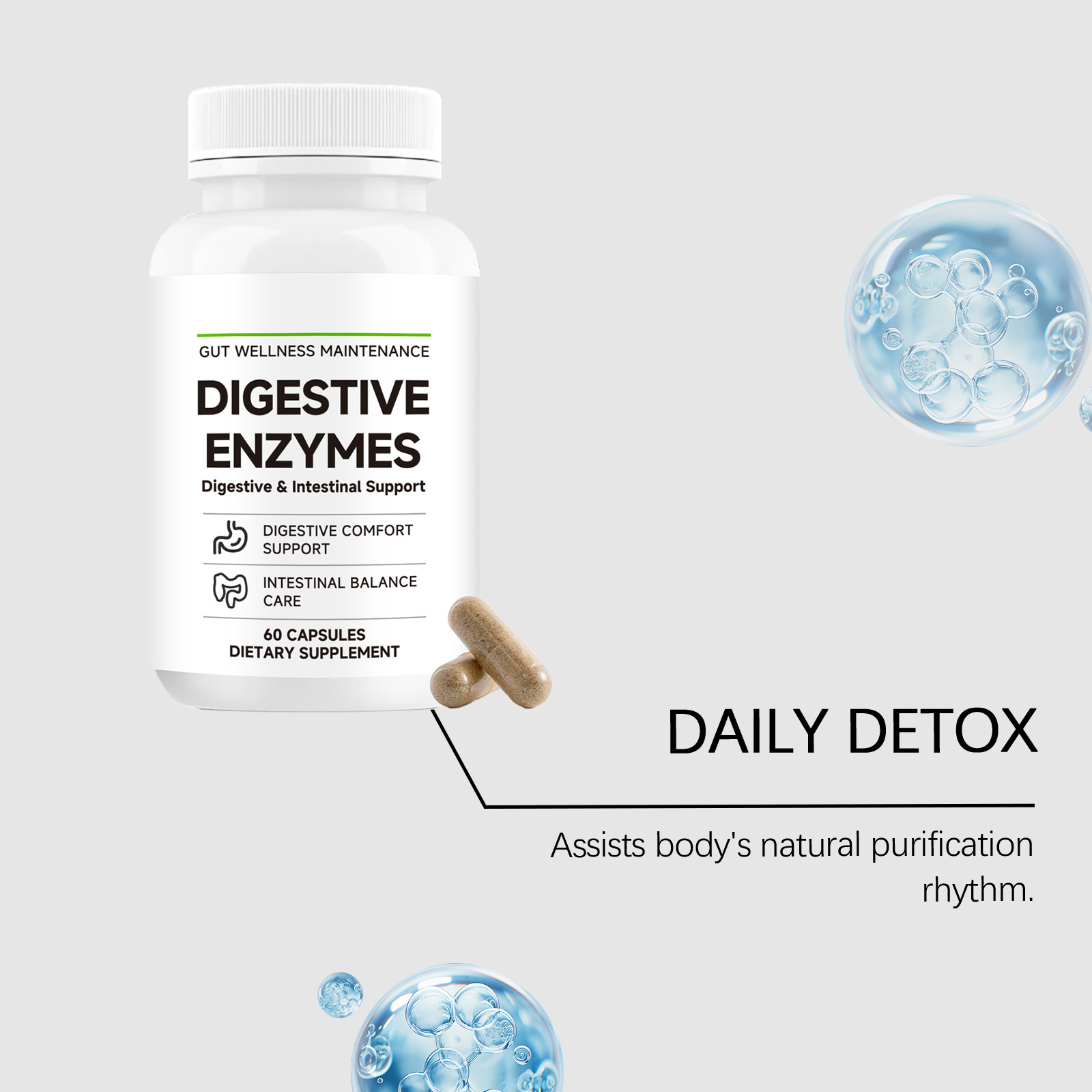 Intestinal Calming Comfort Care Capsules Multiple Herbal Essence Ingredients Daily Balanced Nutrition Body Inner Nourish Maintain Health Supplement