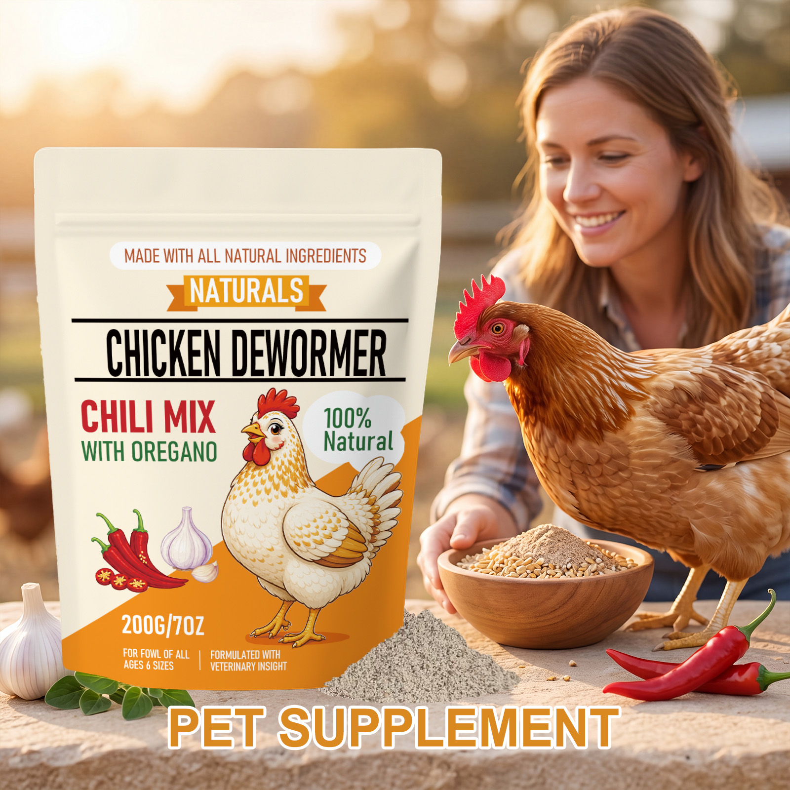 Poultry Nutrient Powder Digestion Care Intestine Balance Nutrition Healthy Daily Feeding Supplement For Livestock All Breeds