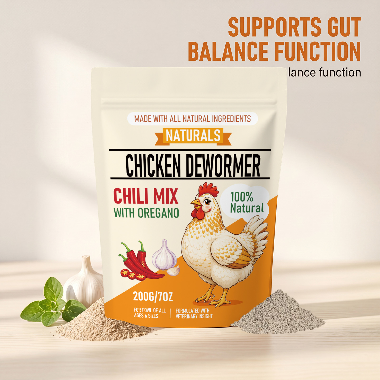 Poultry Nutrient Powder Digestion Care Intestine Balance Nutrition Healthy Daily Feeding Supplement For Livestock All Breeds