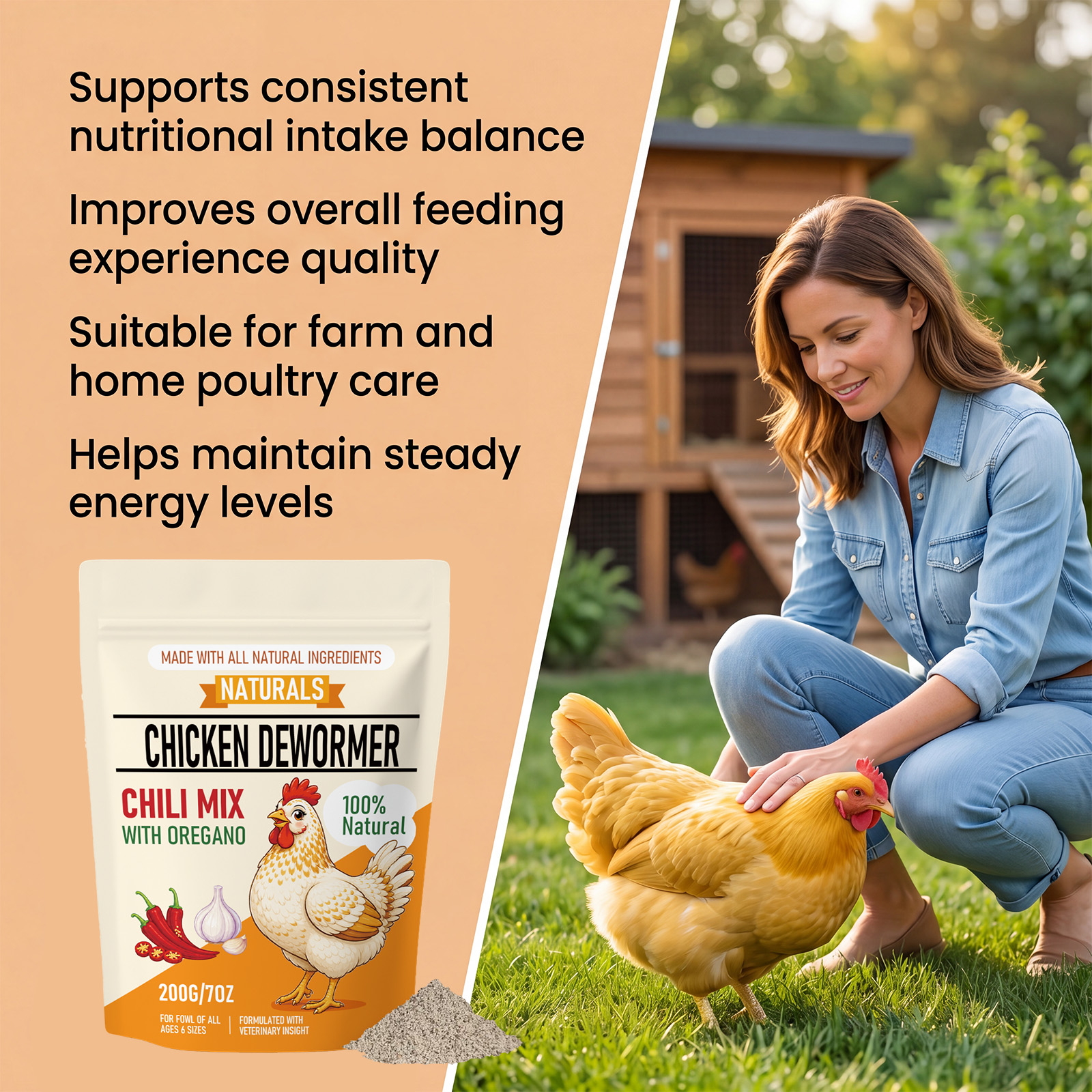 Poultry Nutrient Powder Digestion Care Intestine Balance Nutrition Healthy Daily Feeding Supplement For Livestock All Breeds