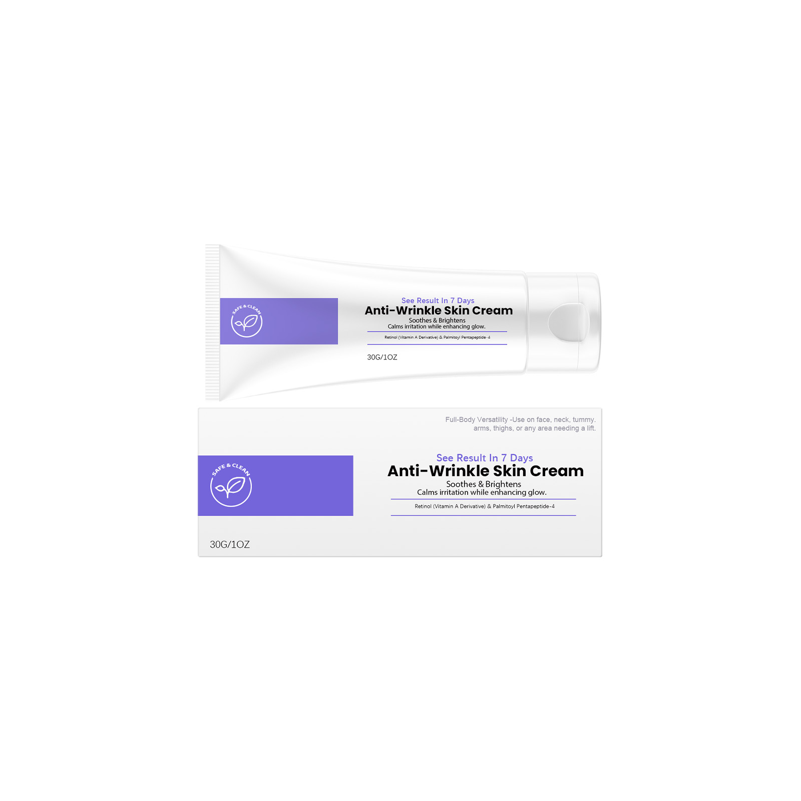 Retinol Moisturizer Cream Mild Ingredients Nourish Hydrate Soft Smooth Skin Bright Daily Facial Care