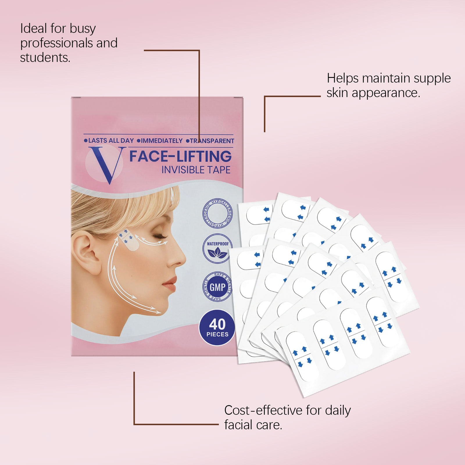 Facial Care Patch Mild Formula Contours Fit Invisible Comfort Light Moisturizing Soft Daily Convenient Treatment