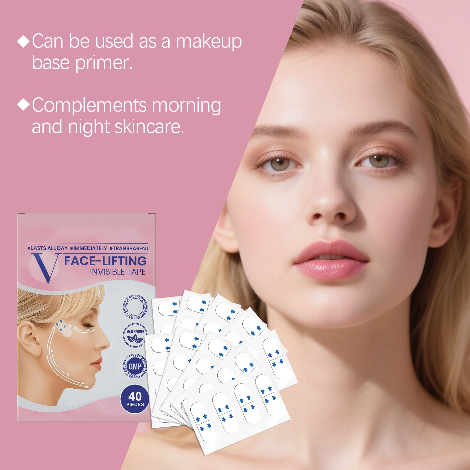 Facial Care Patch Mild Formula Contours Fit Invisible Comfort Light Moisturizing Soft Daily Convenient Treatment