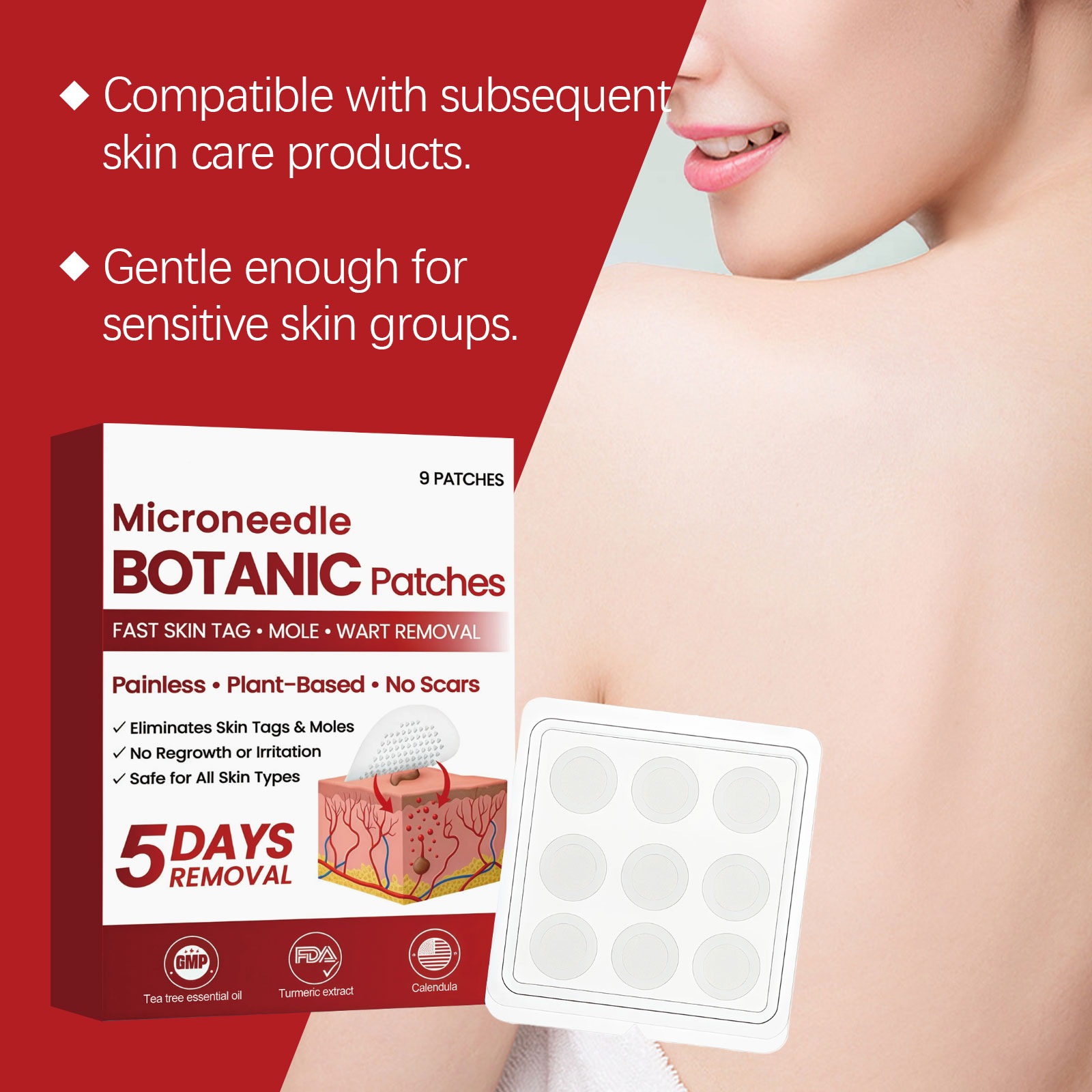 Body Care Patch Mild Formula Clean Skin Tight Fit Comfort Breathable Daily Convenient Sticker