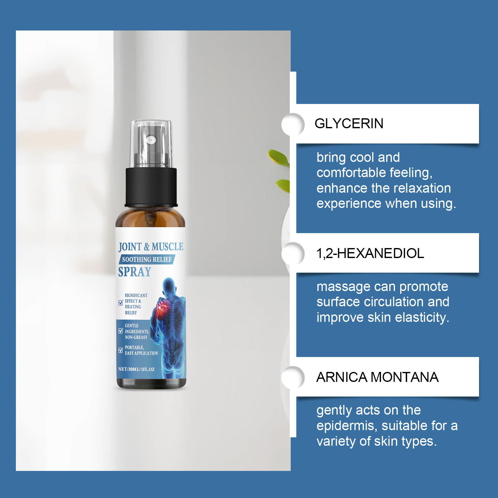 Joint Care Spray Mild Ingredients Gentle Nourish Body Joint External Daily Care Liquid