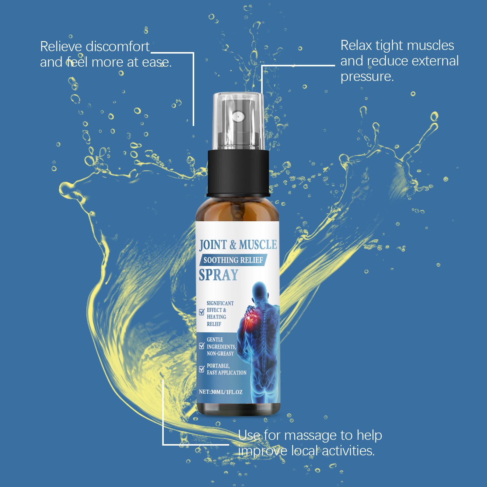 Joint Care Spray Mild Ingredients Gentle Nourish Body Joint External Daily Care Liquid