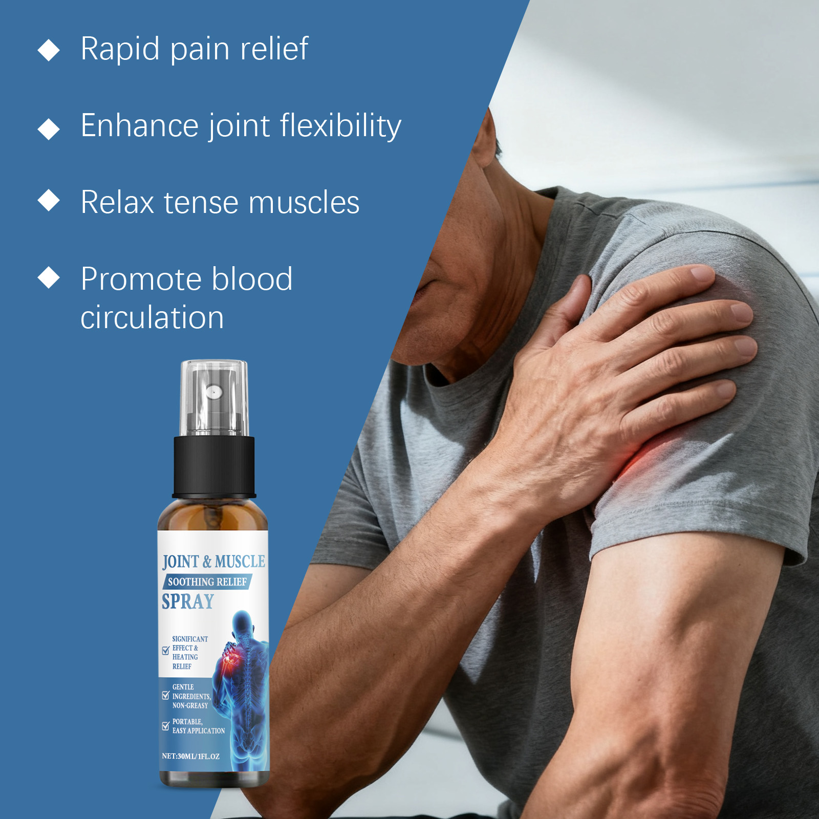 Joint Care Spray Mild Ingredients Gentle Nourish Body Joint External Daily Care Liquid