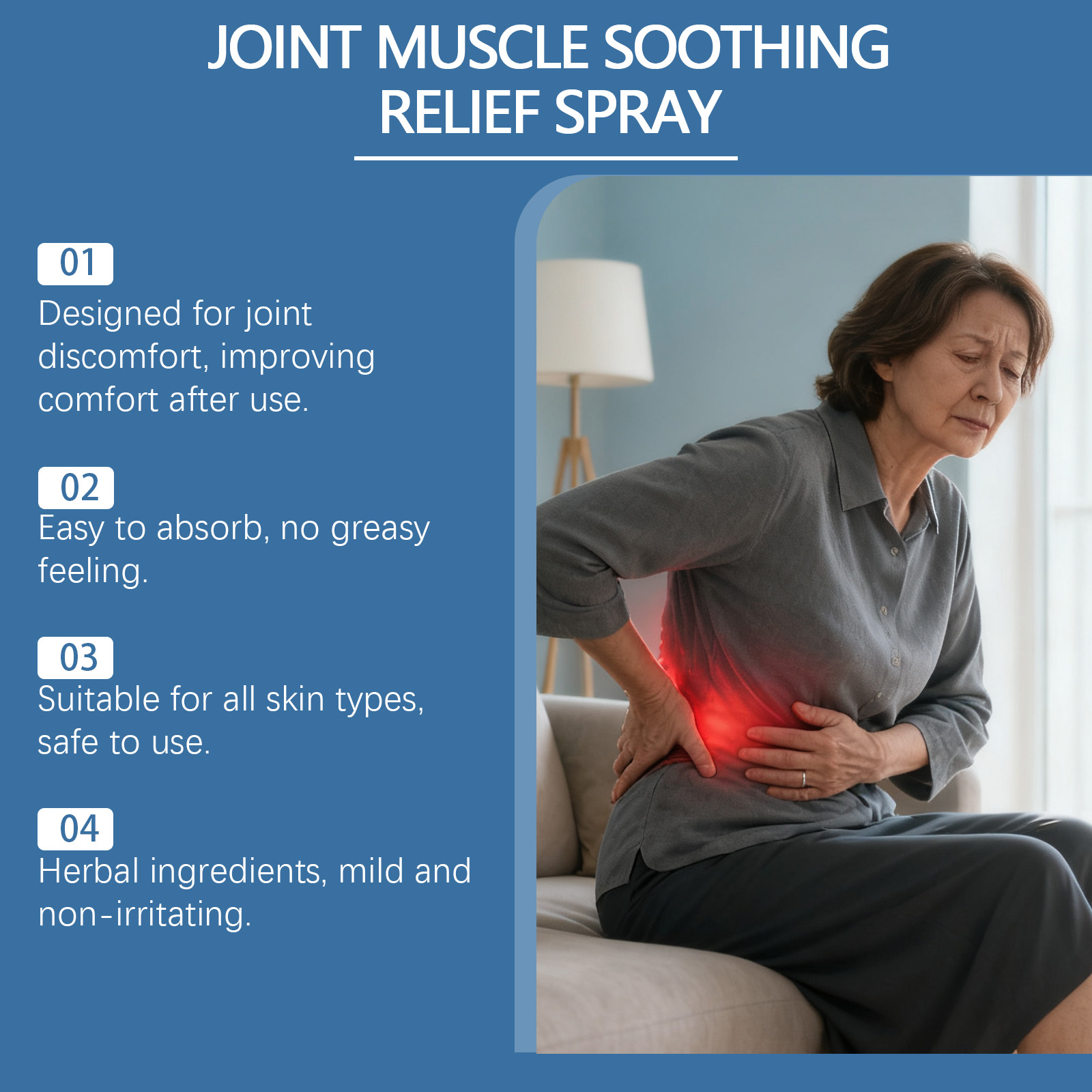 Joint Care Spray Mild Ingredients Gentle Nourish Body Joint External Daily Care Liquid