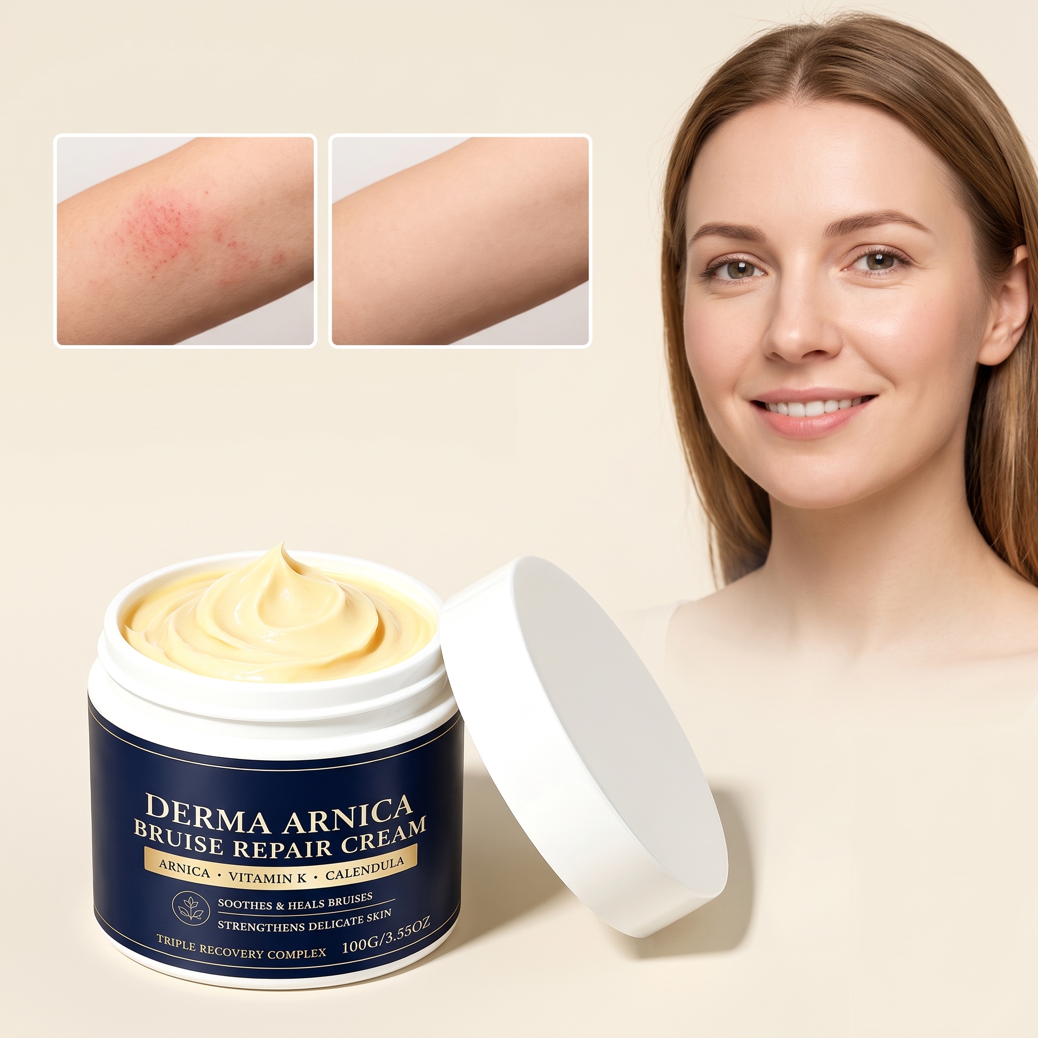 Skin Care Emollient Cream Mild Low Irritation Dense Absorbable Multi Skin Applicable Body Care
