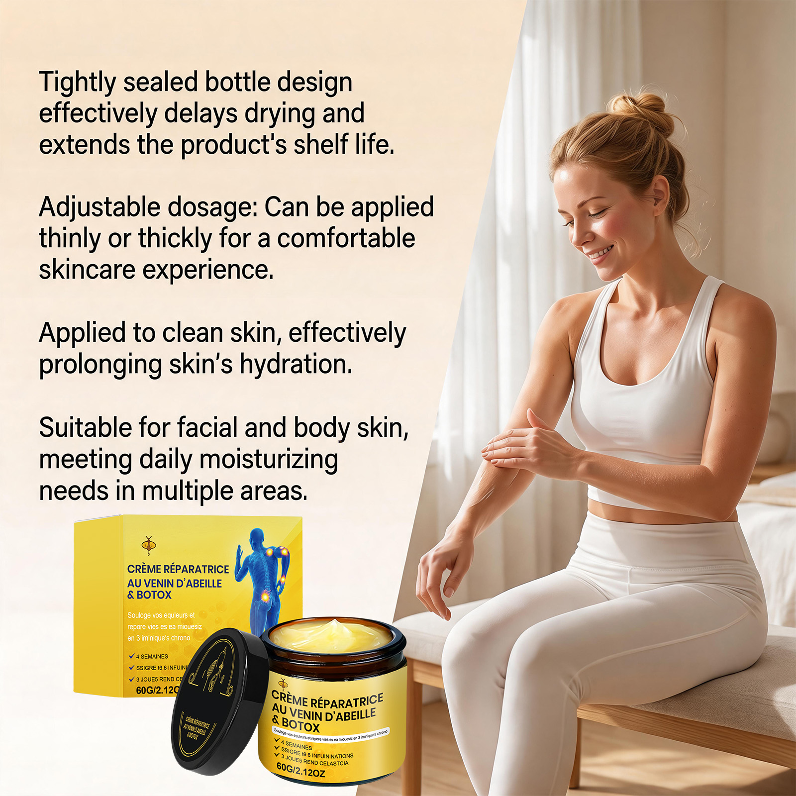 Skin Care Cream Mild Moisturizing Nourishing Facial Body Dual Purpose Daily Skin Care Soft Lotion Cream
