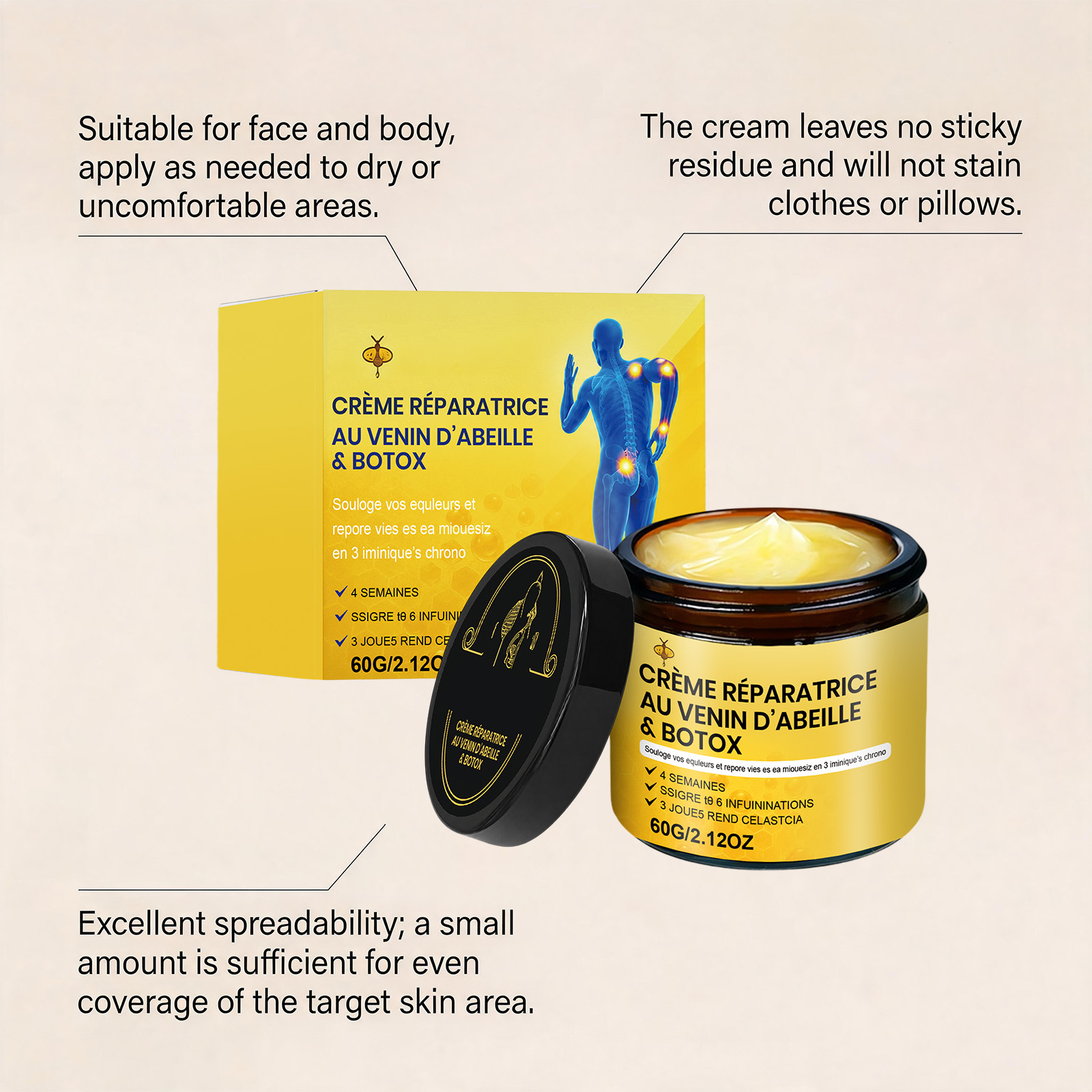 Skin Care Cream Mild Moisturizing Nourishing Facial Body Dual Purpose Daily Skin Care Soft Lotion Cream
