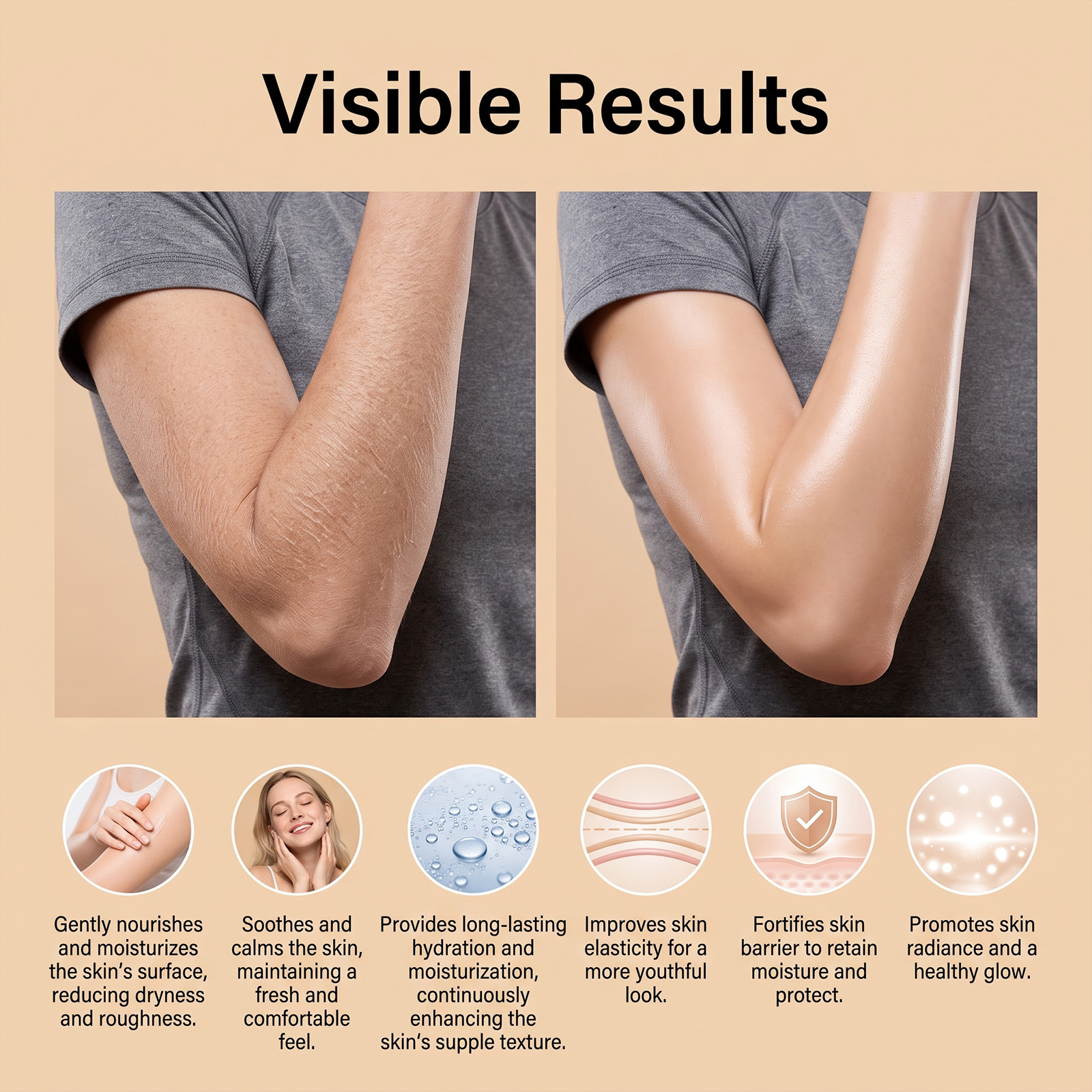Skin Care Cream Mild Moisturizing Nourishing Facial Body Dual Purpose Daily Skin Care Soft Lotion Cream