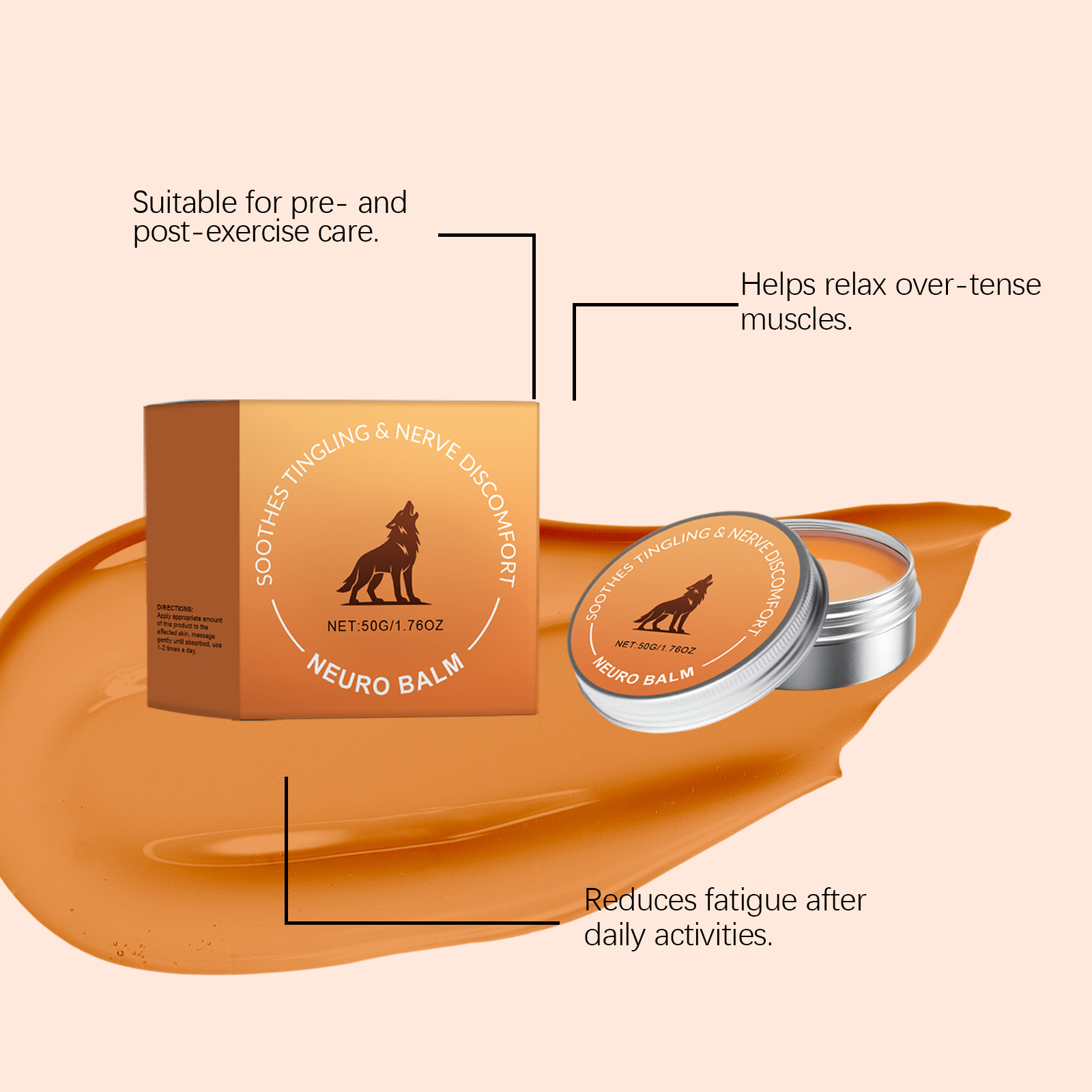 Body Care Ointment Mild Formula Protect Skin Ease Joint Daily External Smear Massage Absorb