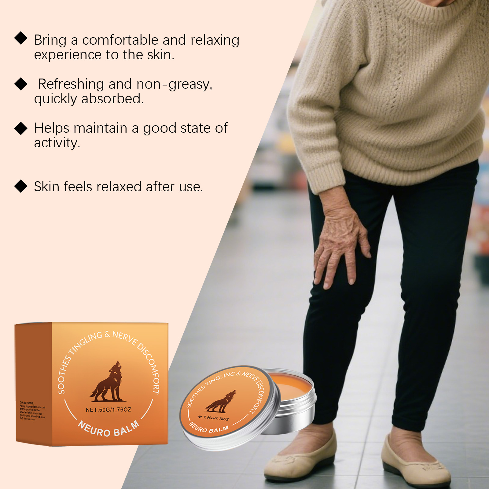 Body Care Ointment Mild Formula Protect Skin Ease Joint Daily External Smear Massage Absorb