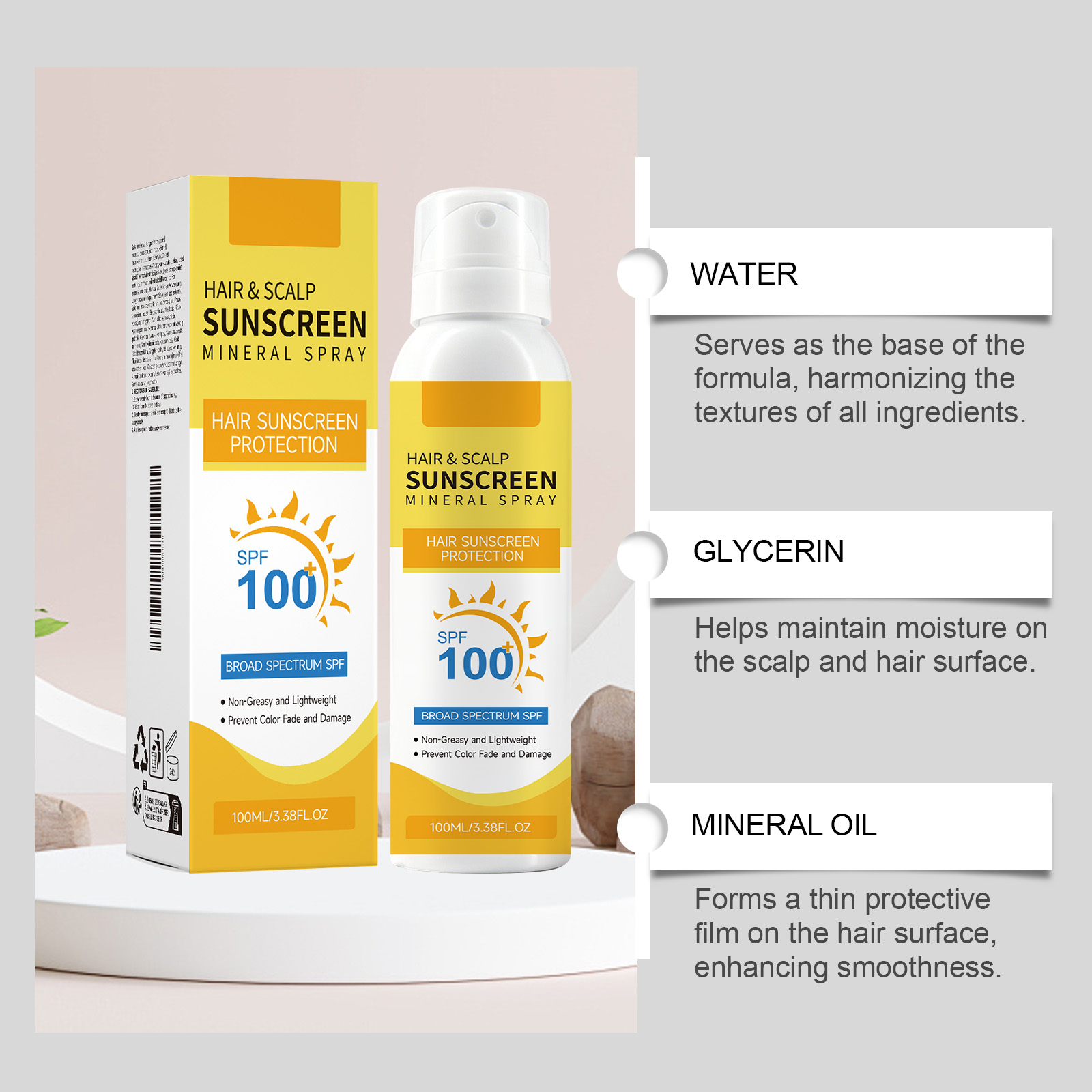 Scalp Protection Spray Mild Ingredients Nourish Scalp Refresh Daily Massage Care Protection Spray