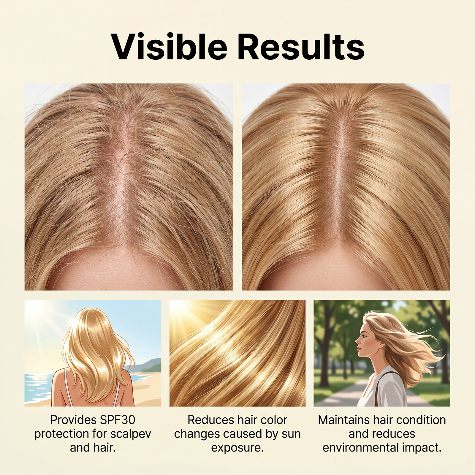 Scalp Protection Spray Mild Ingredients Nourish Scalp Refresh Daily Massage Care Protection Spray