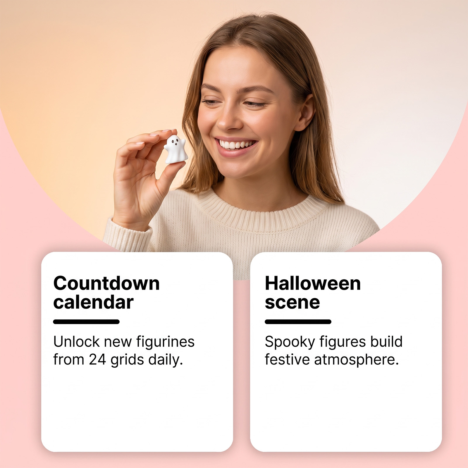 Eeljoy Assorted Halloween Ornament Blind Box Twenty Four Grid Countdown Various Shapes Decoration Gift