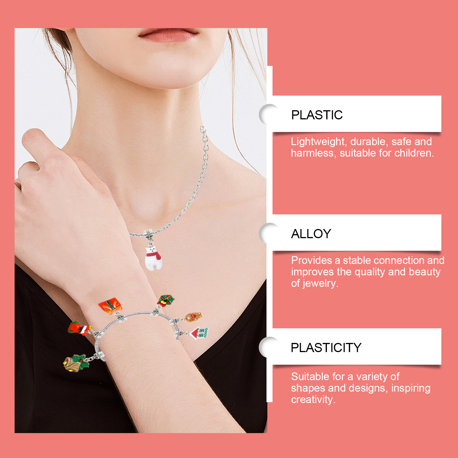 Dowmoo 24 Grid Christmas Diy Bracelet Necklace Blind Box Festive Fun Tiny Jewelry Creative Kit