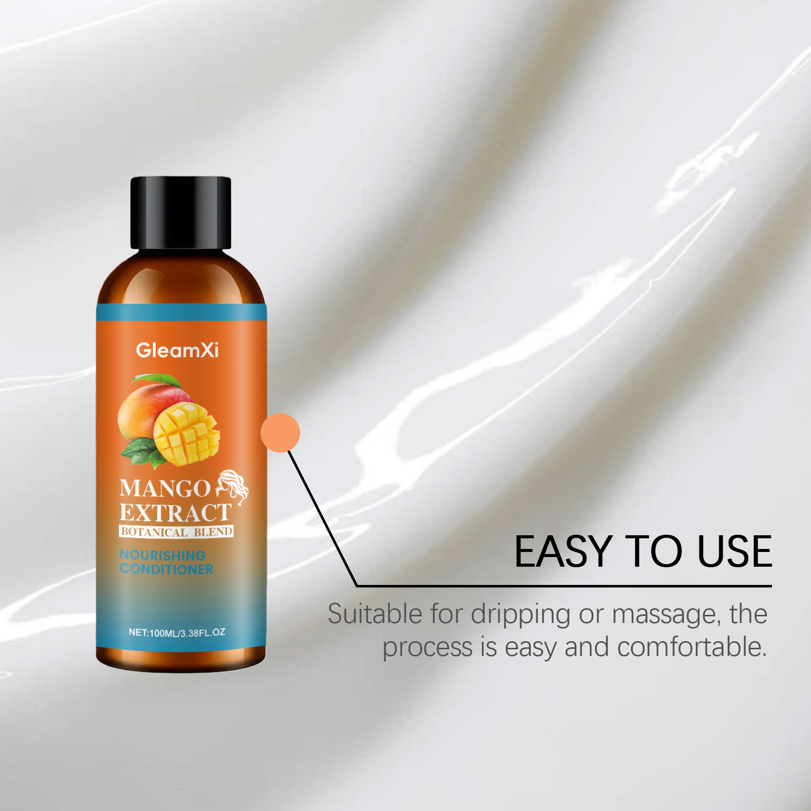 Mango Hair Conditioner Mild Hydrating Moisturizing Hair Fluffy Soft Daily Cleansing Hair Care Product