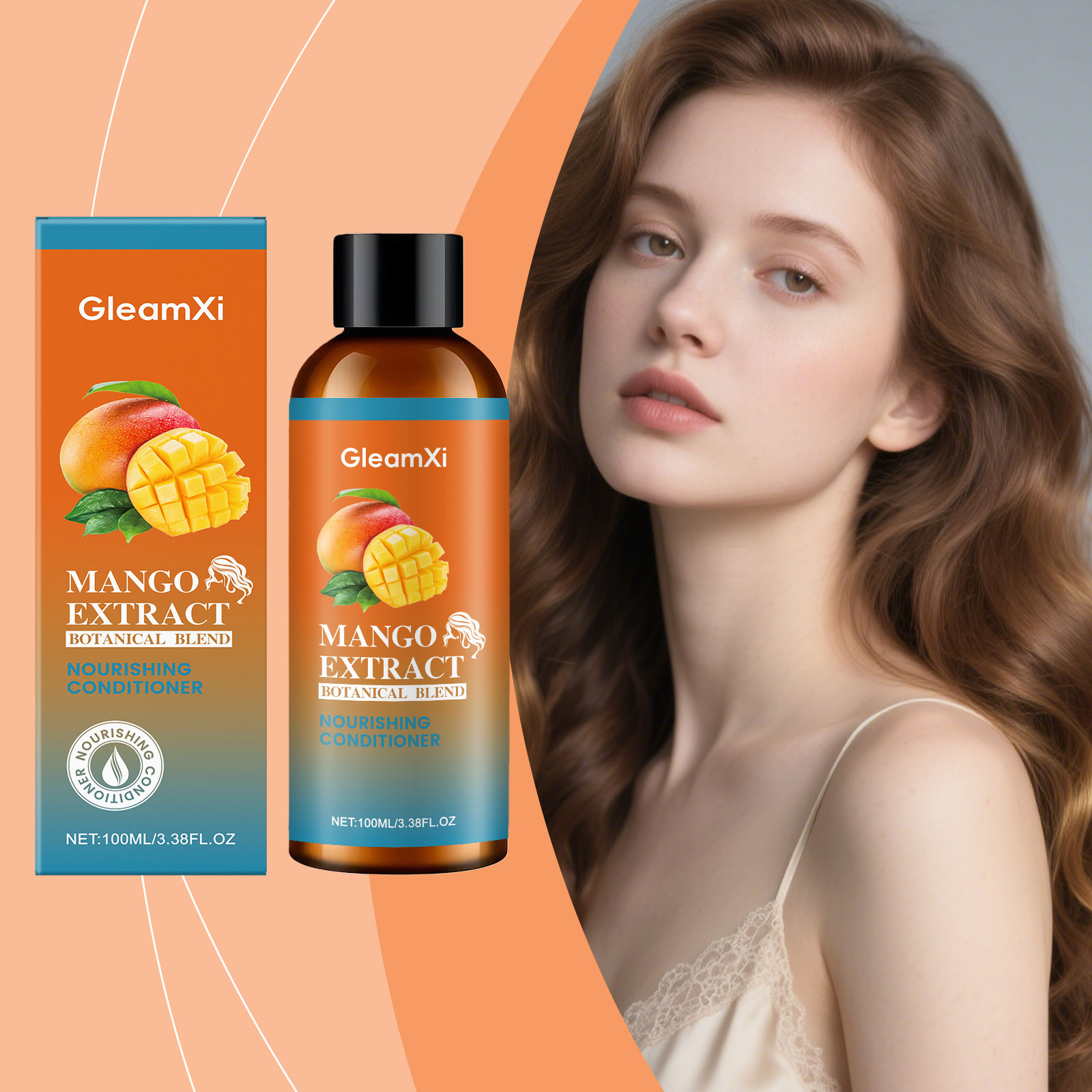 Mango Hair Conditioner Mild Hydrating Moisturizing Hair Fluffy Soft Daily Cleansing Hair Care Product