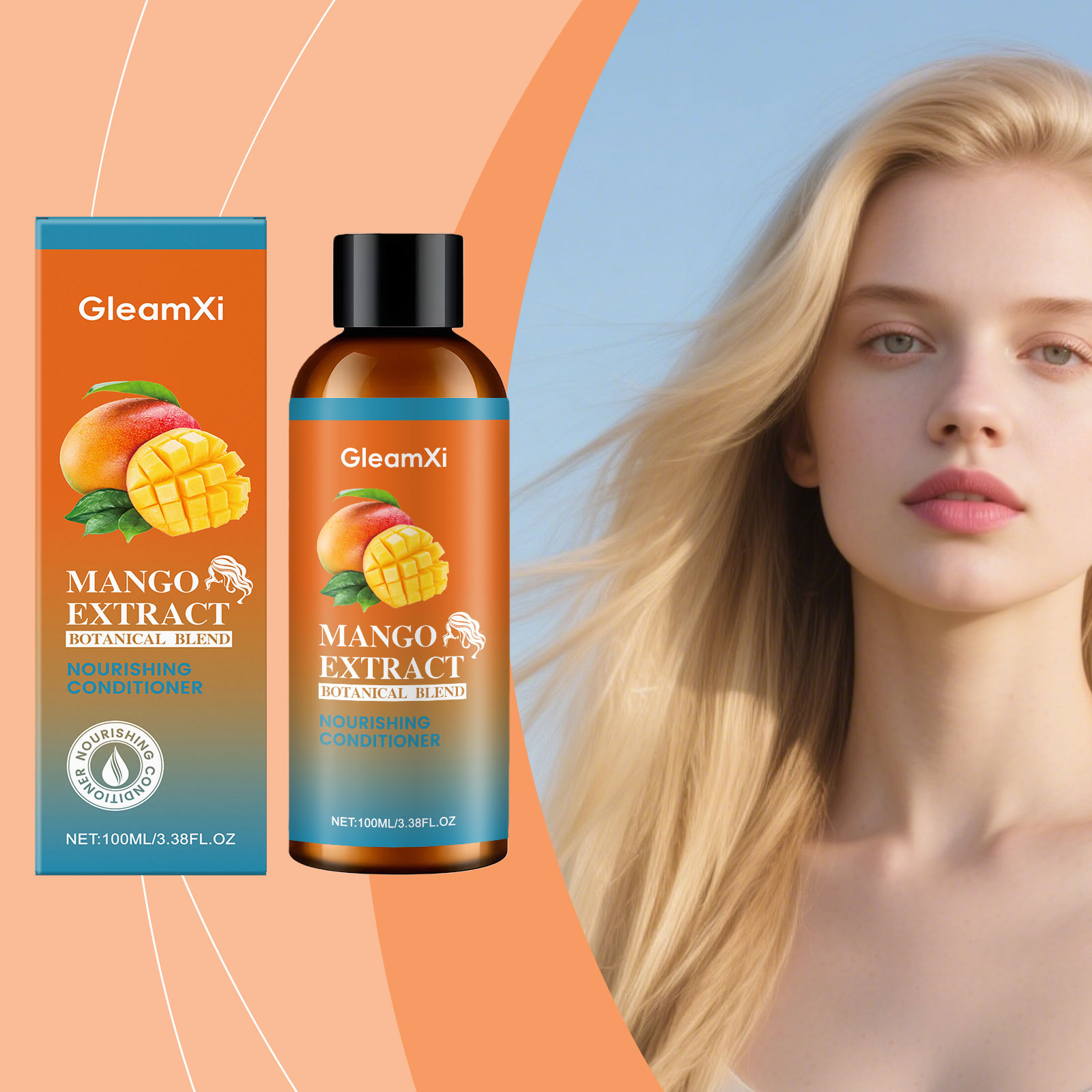 Mango Hair Conditioner Mild Hydrating Moisturizing Hair Fluffy Soft Daily Cleansing Hair Care Product
