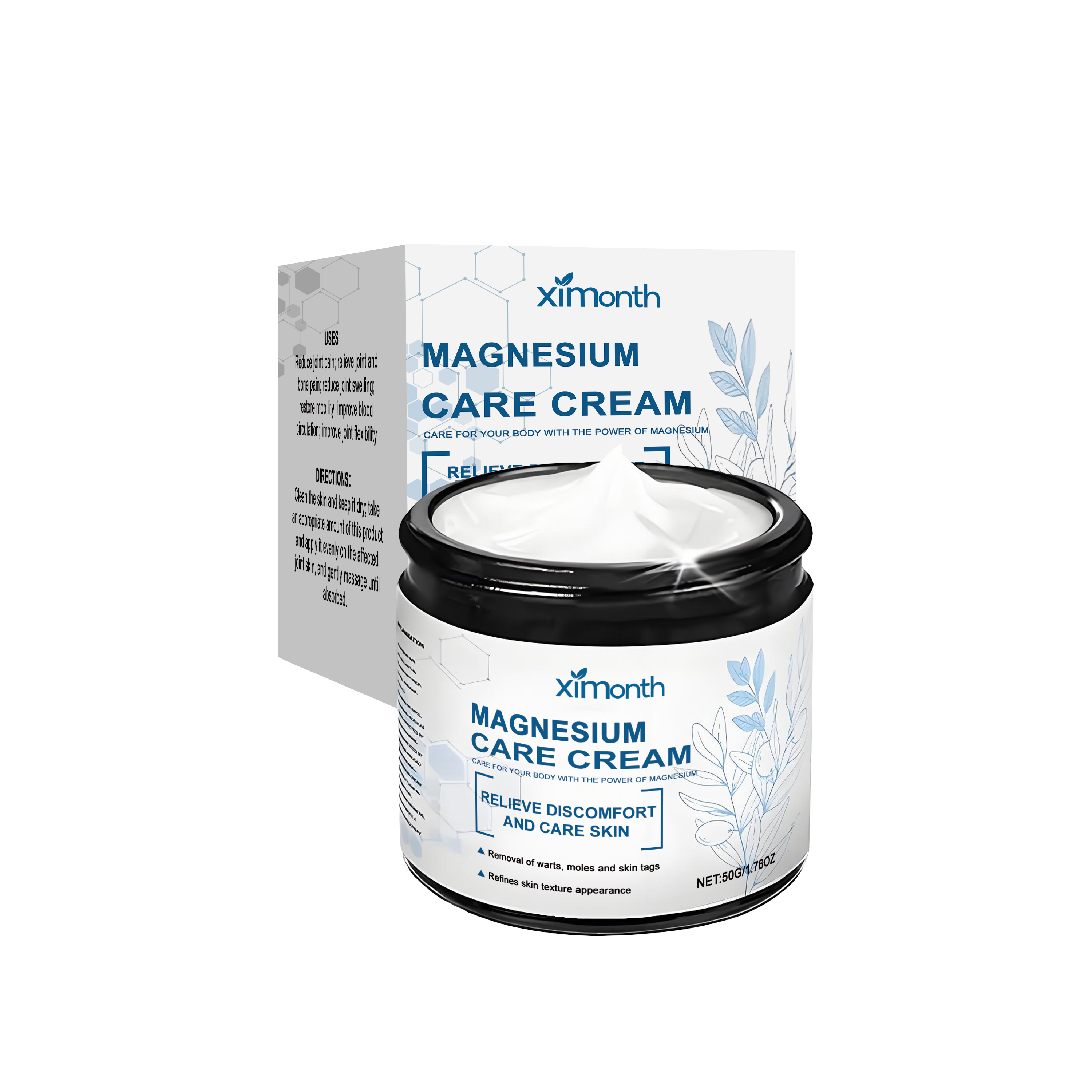 Magnesium Cream Moisturizing Nourishing Delicate Smooth Gentle Care For Body Skin